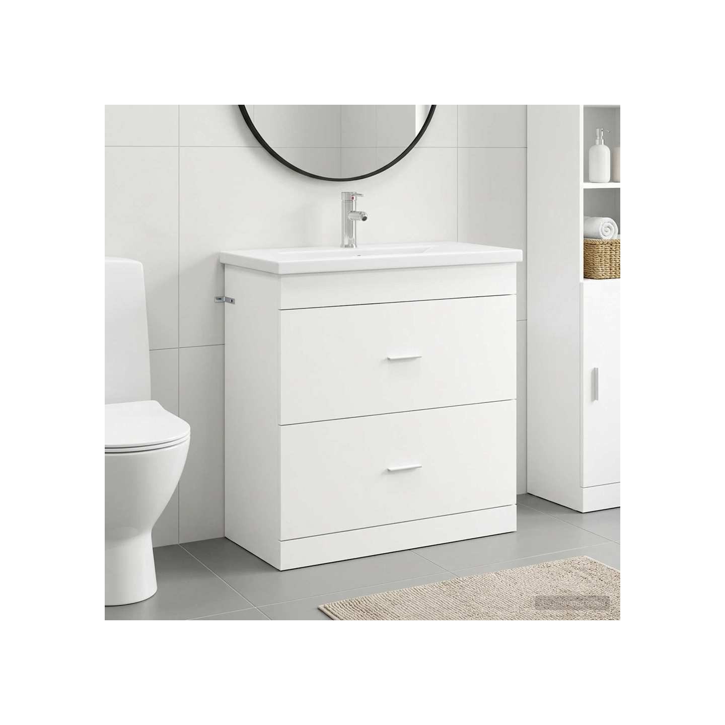 Ensemble de mobilier de salle de bain Blanc 81 x 40 x 84,5 cm