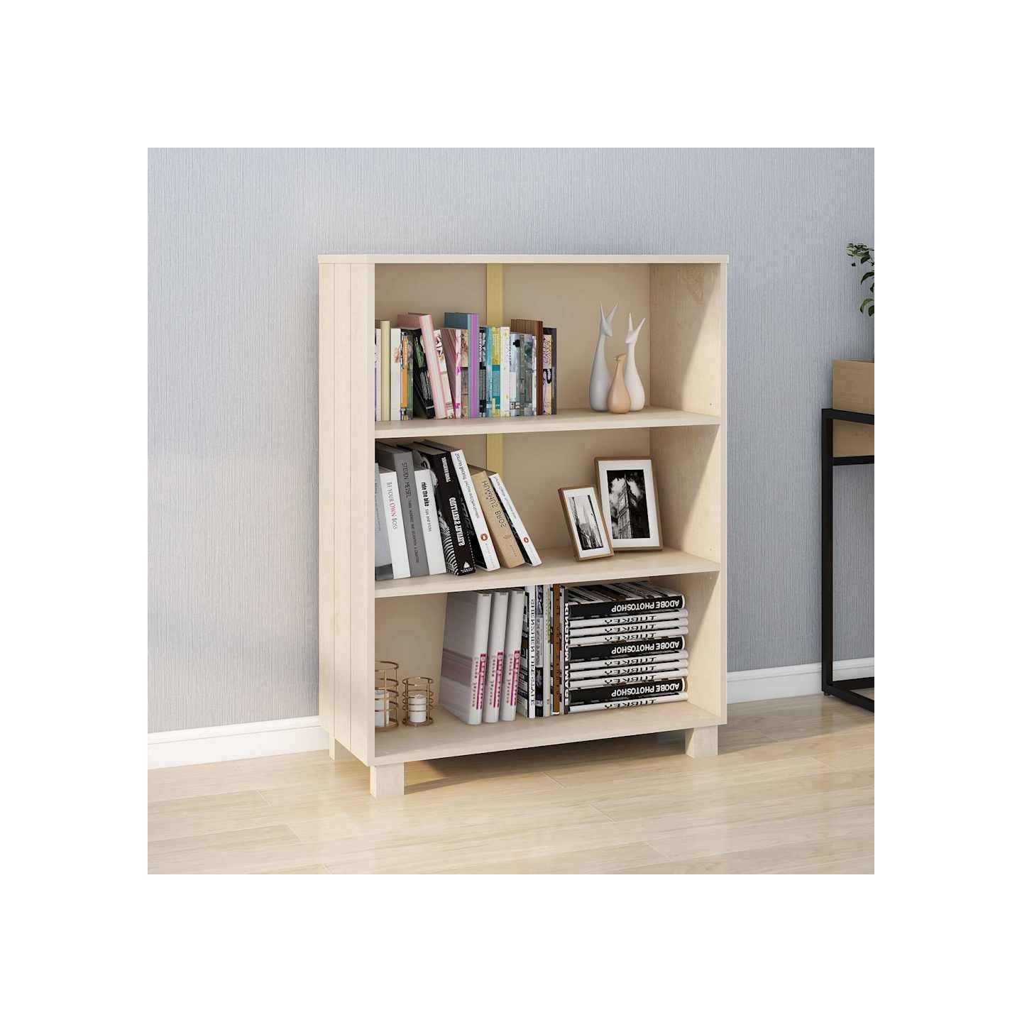 Bibliothèque HAMAR Marron miel 85x35x112 cm Bois de pin massif