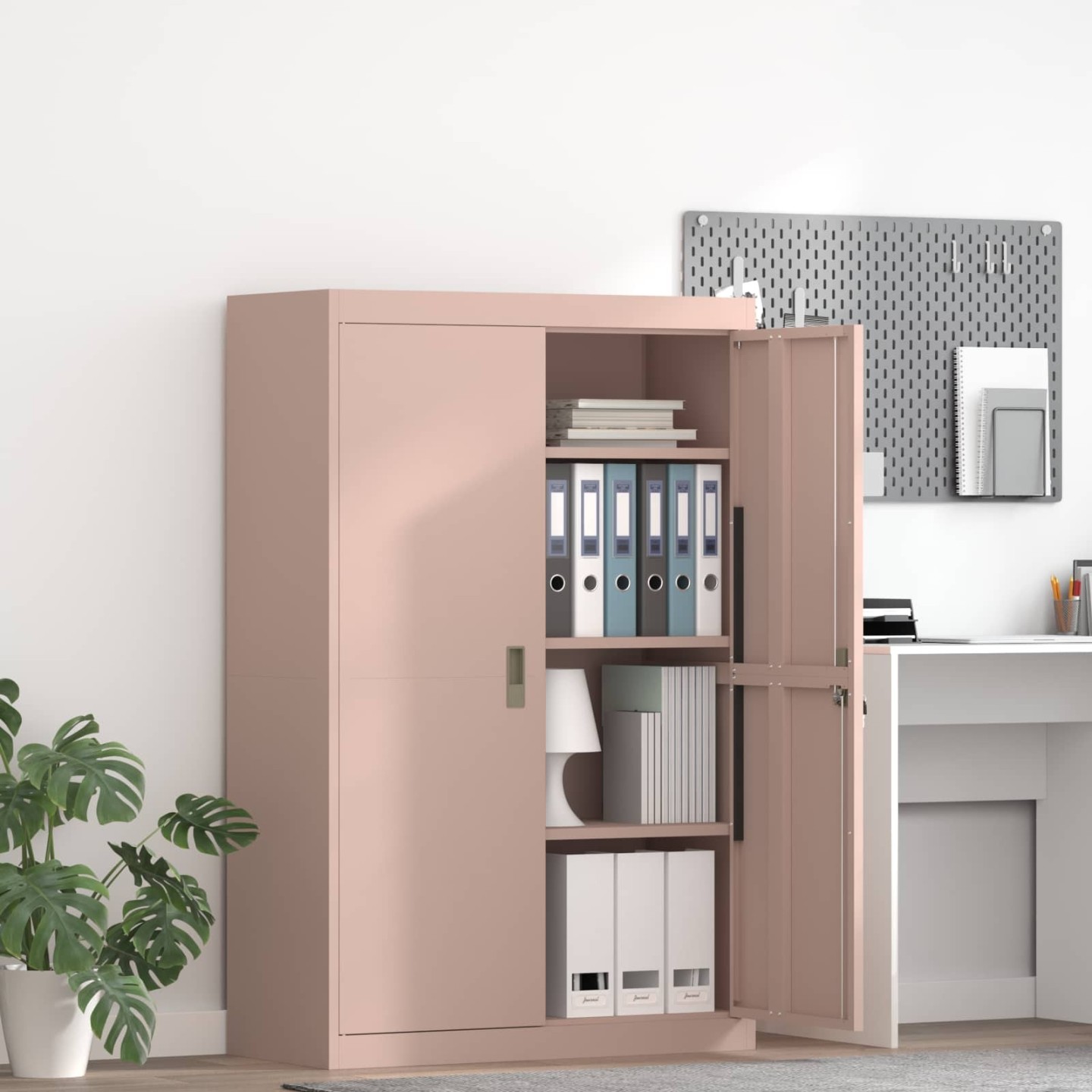 Armoire de rangement Rose 90 x 40 x 140 cm Acier