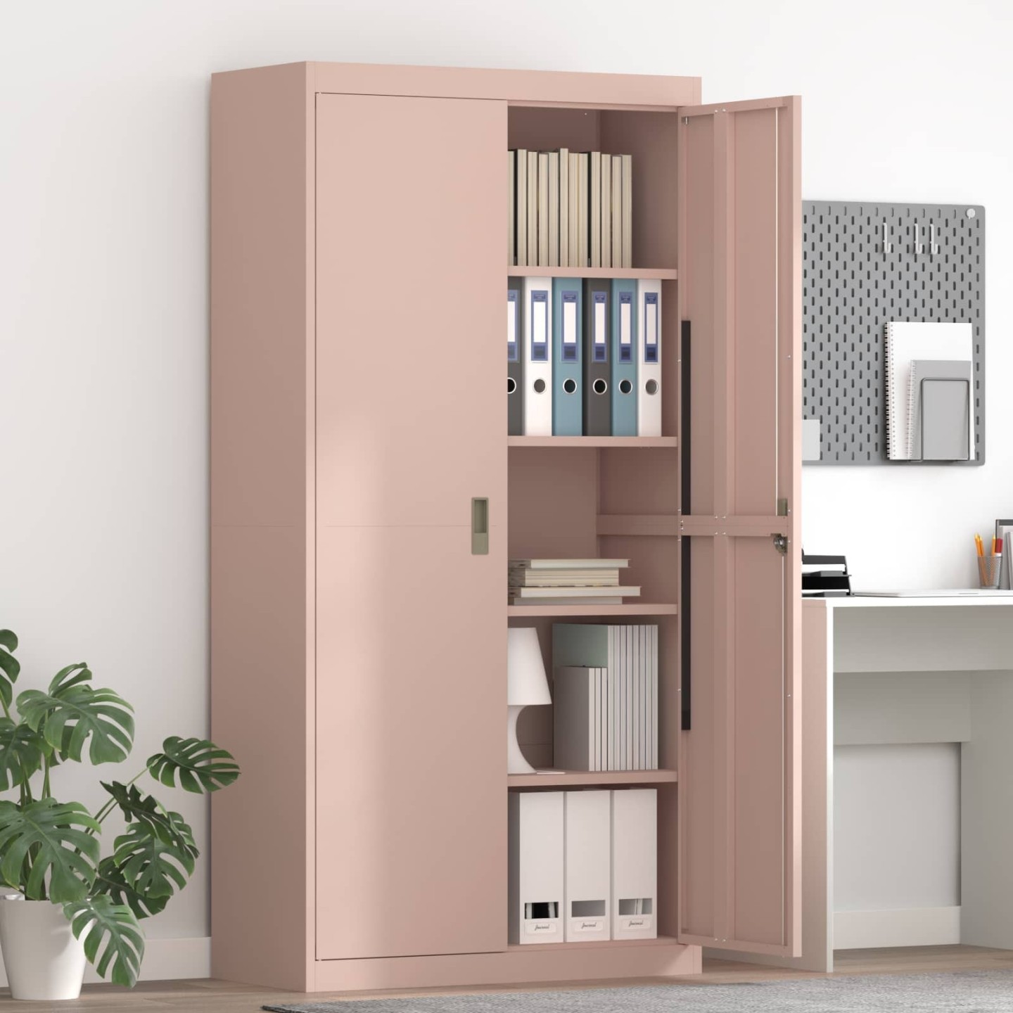 Armoire de rangement Rose 90 x 40 x 180 cm Acier