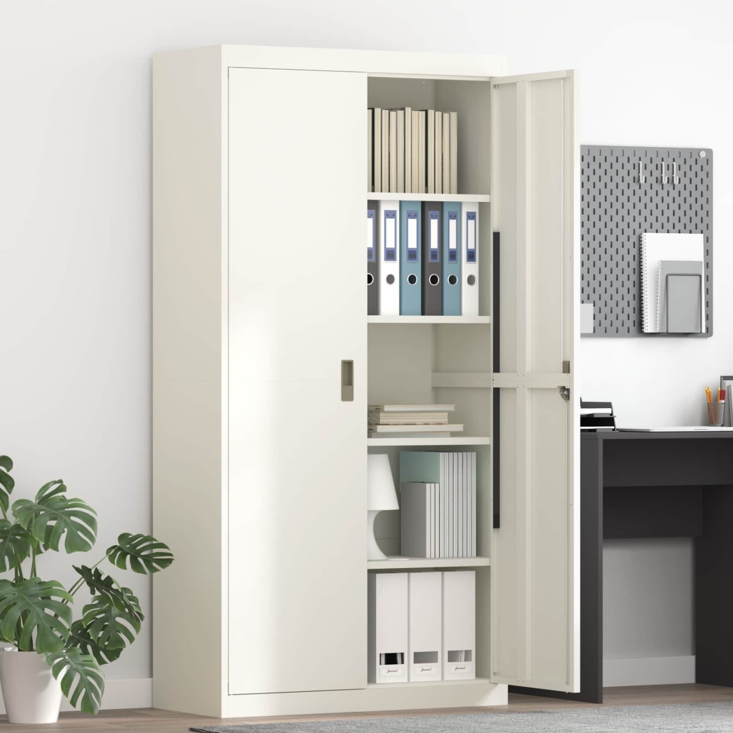 Armoire de rangement Blanc 90 x 40 x 180 cm Acier