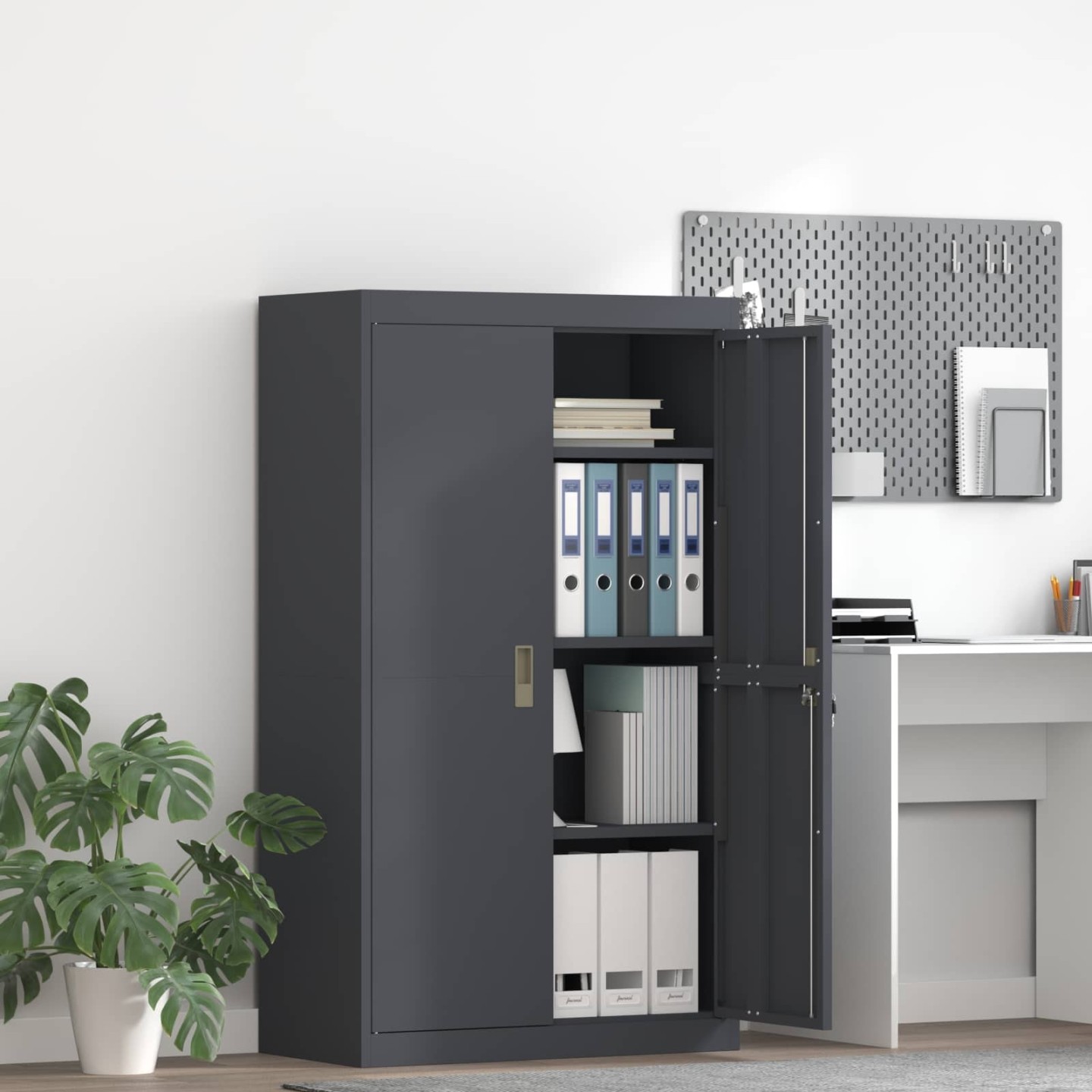 Armoire de rangement Anthracite 80 x 40 x 140 cm Acier