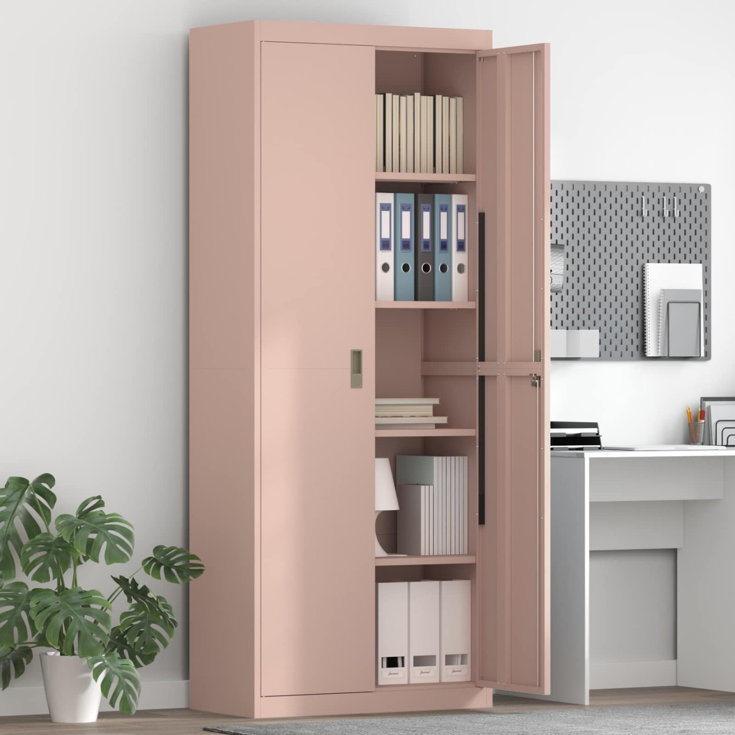 Armoire de rangement Rose 80 x 40 x 200 cm Acier
