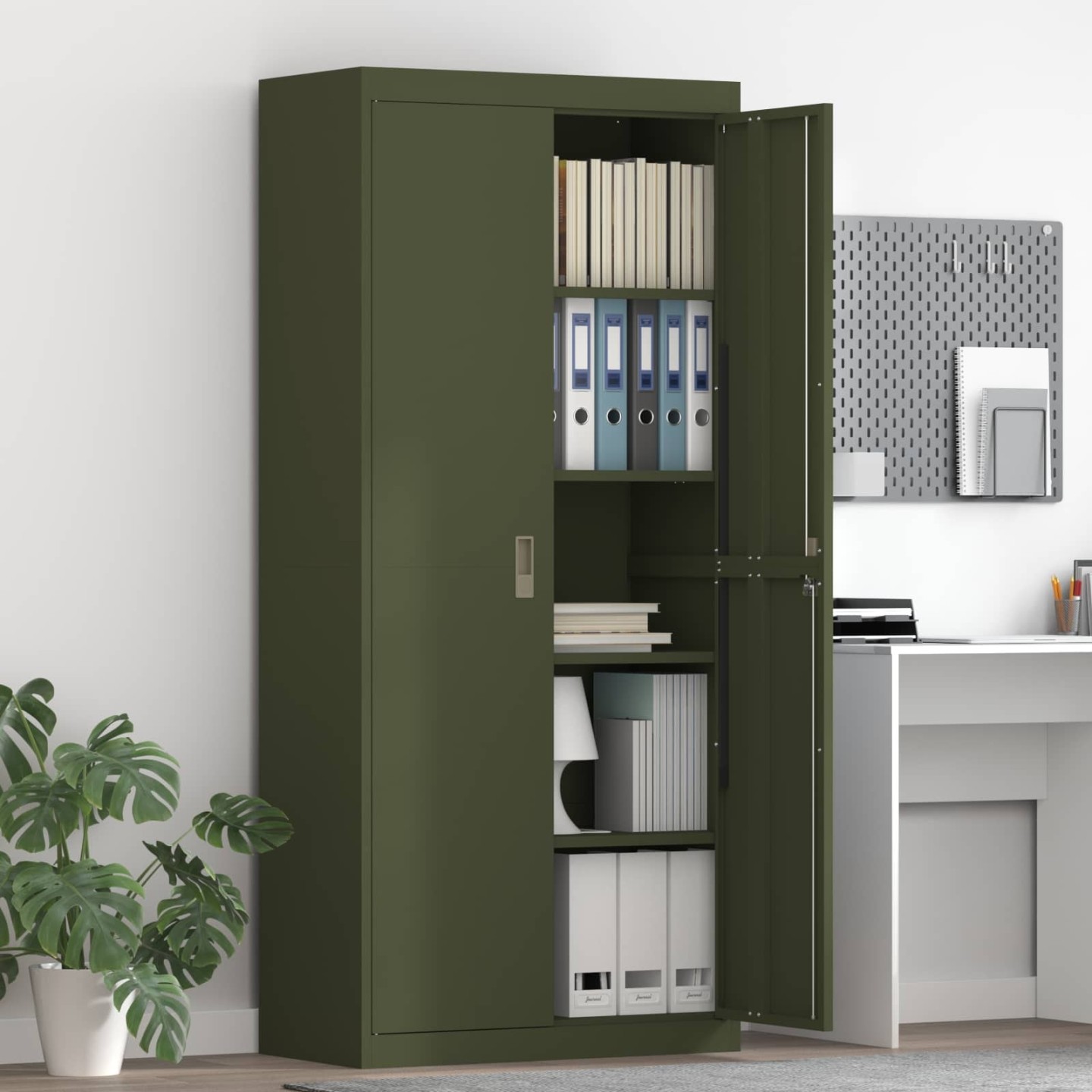 Armoire de rangement Vert olive 80 x 40 x 180 cm Acier
