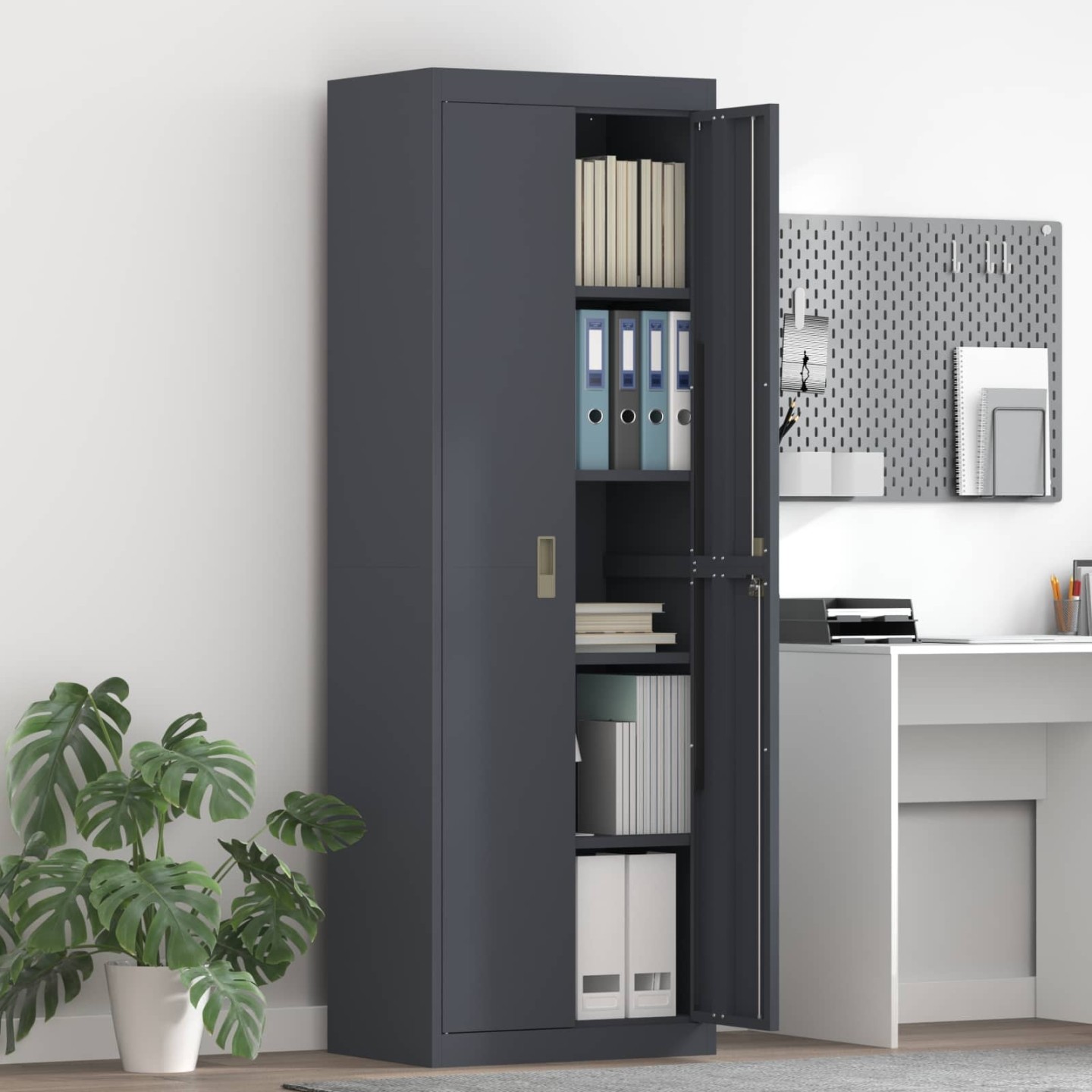 Armoire de rangement Anthracite 60 x 40 x 180 cm Acier