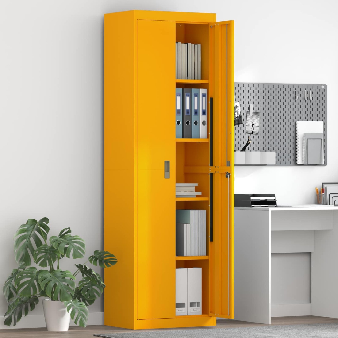 Armoire de rangement Jaune moutarde 60 x 40 x 200 cm Acier