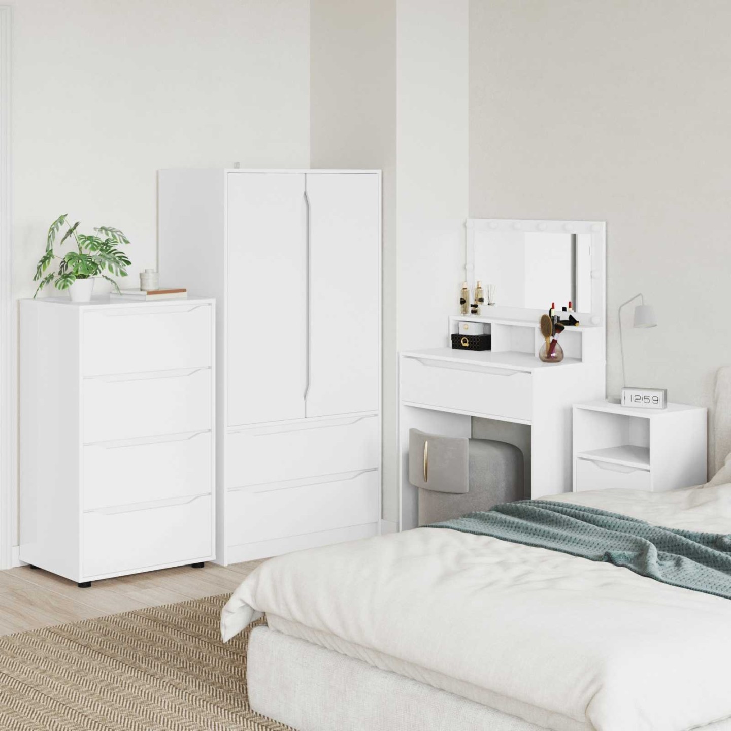 Armoires de rangement 60 x 48 x 105 cm Bois d'ingénierie Blanc