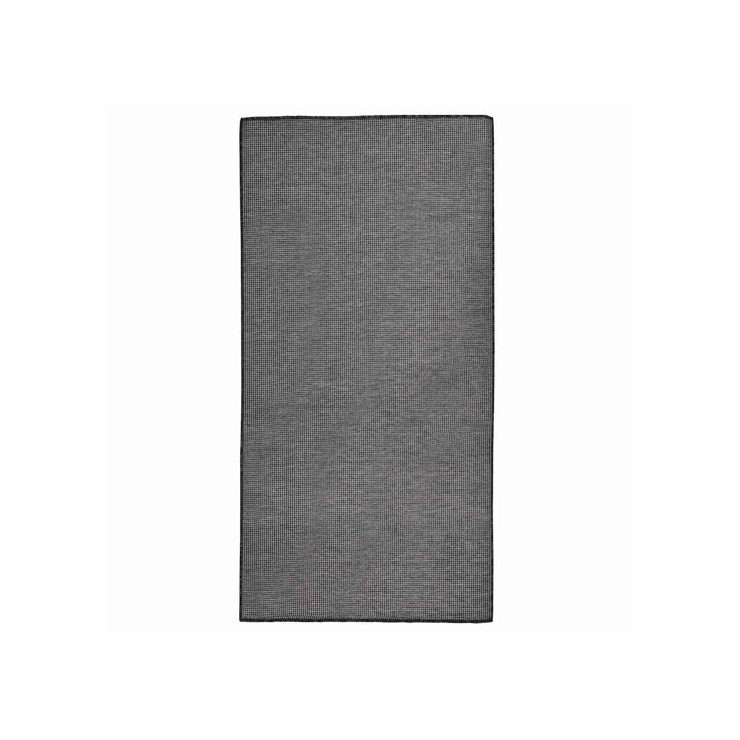 Tapis à tissage plat d'extérieur 100x200 cm Gris
