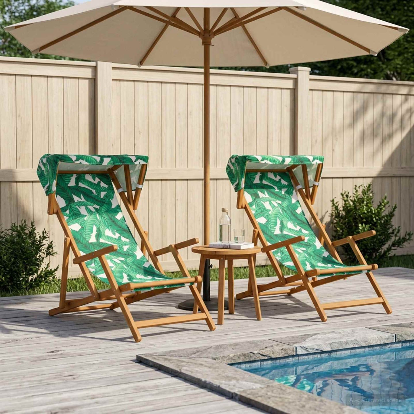 Chaise Longue 2 pcs 3 Position Bois d'eucalyptus massif
