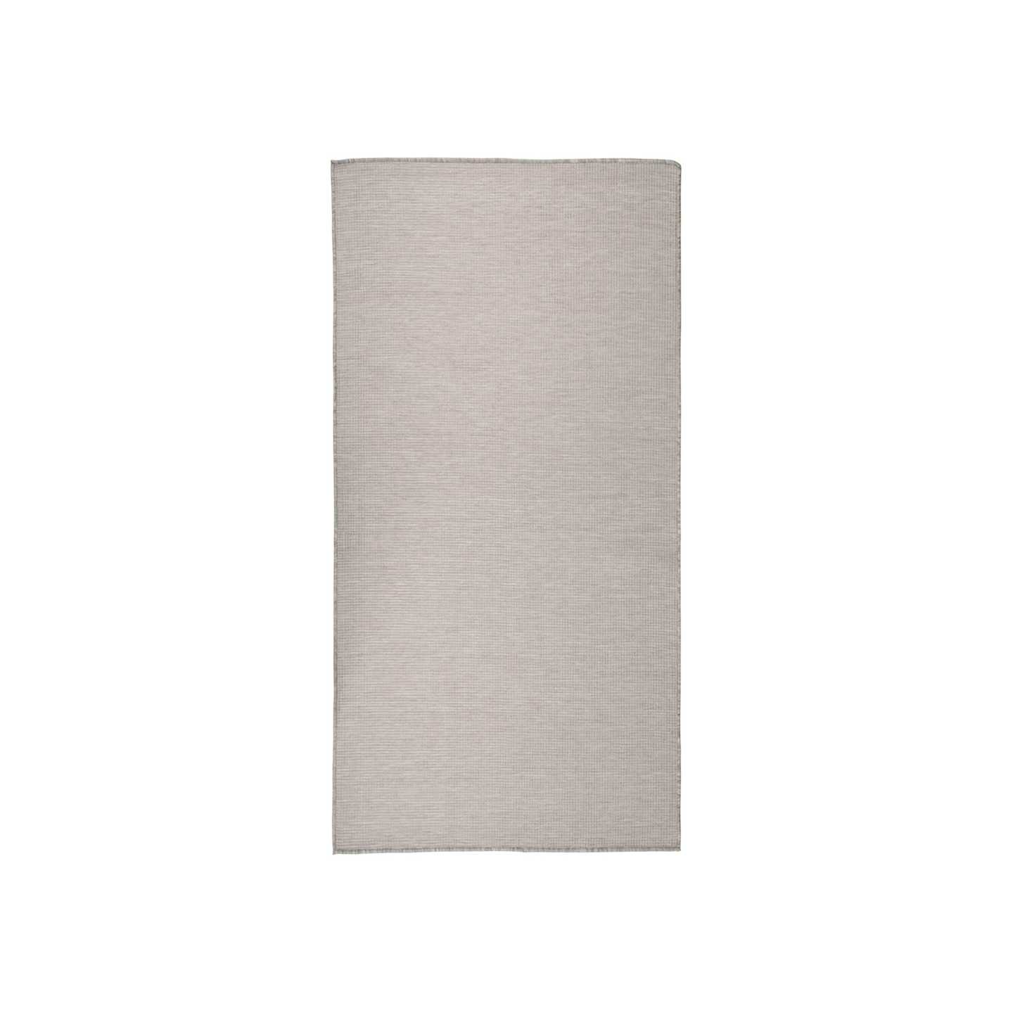 Tapis à tissage plat d'extérieur 100x200 cm gris clair