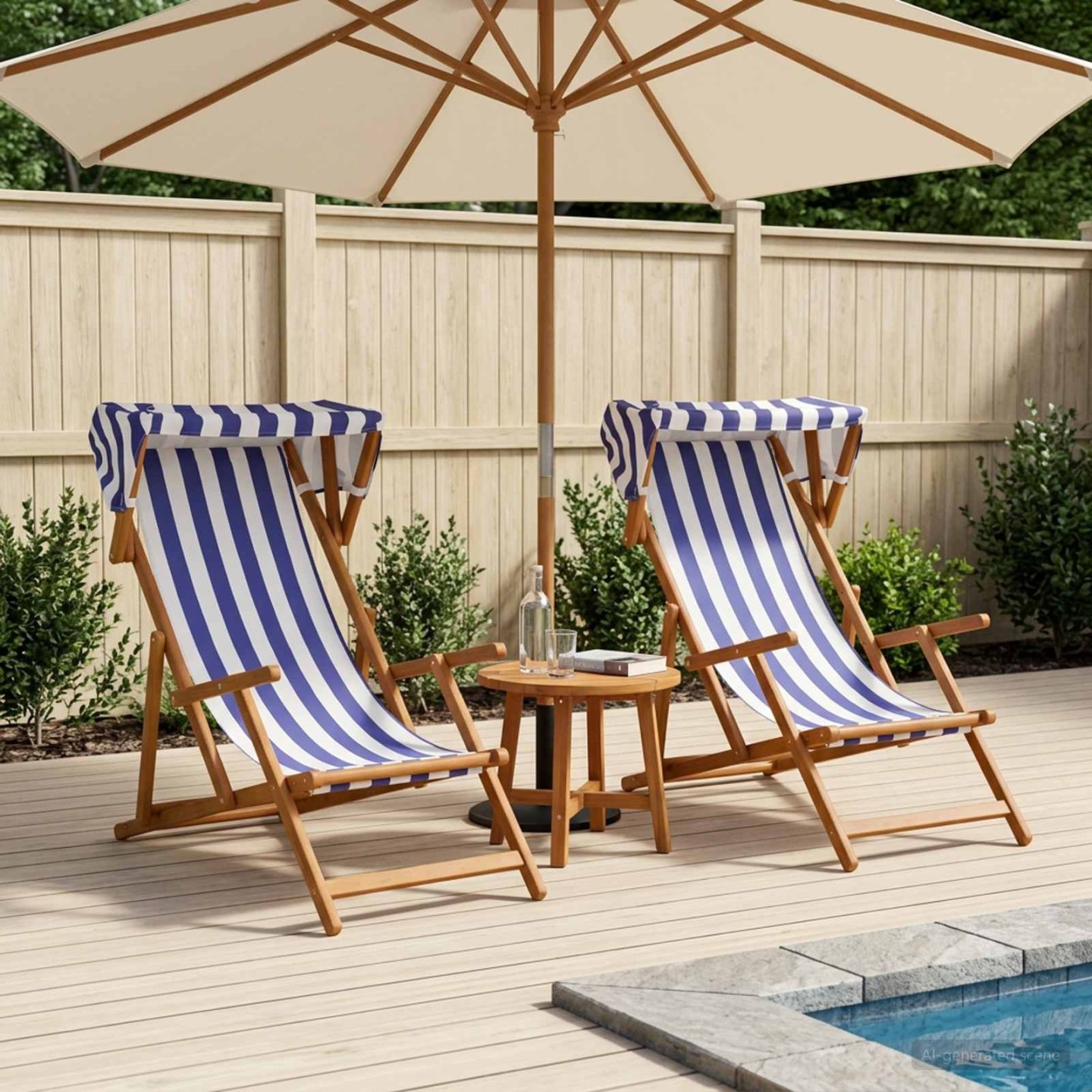 Chaise Longue 2 pcs 3 Position Bois d'eucalyptus massif