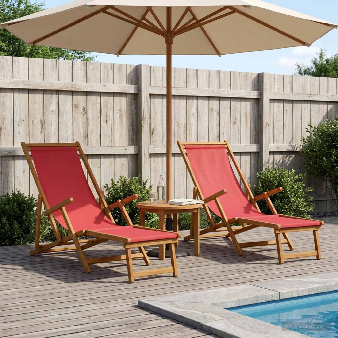 Chaise longue pliante 2 pcs 3 Position Bois d'eucalyptus massif