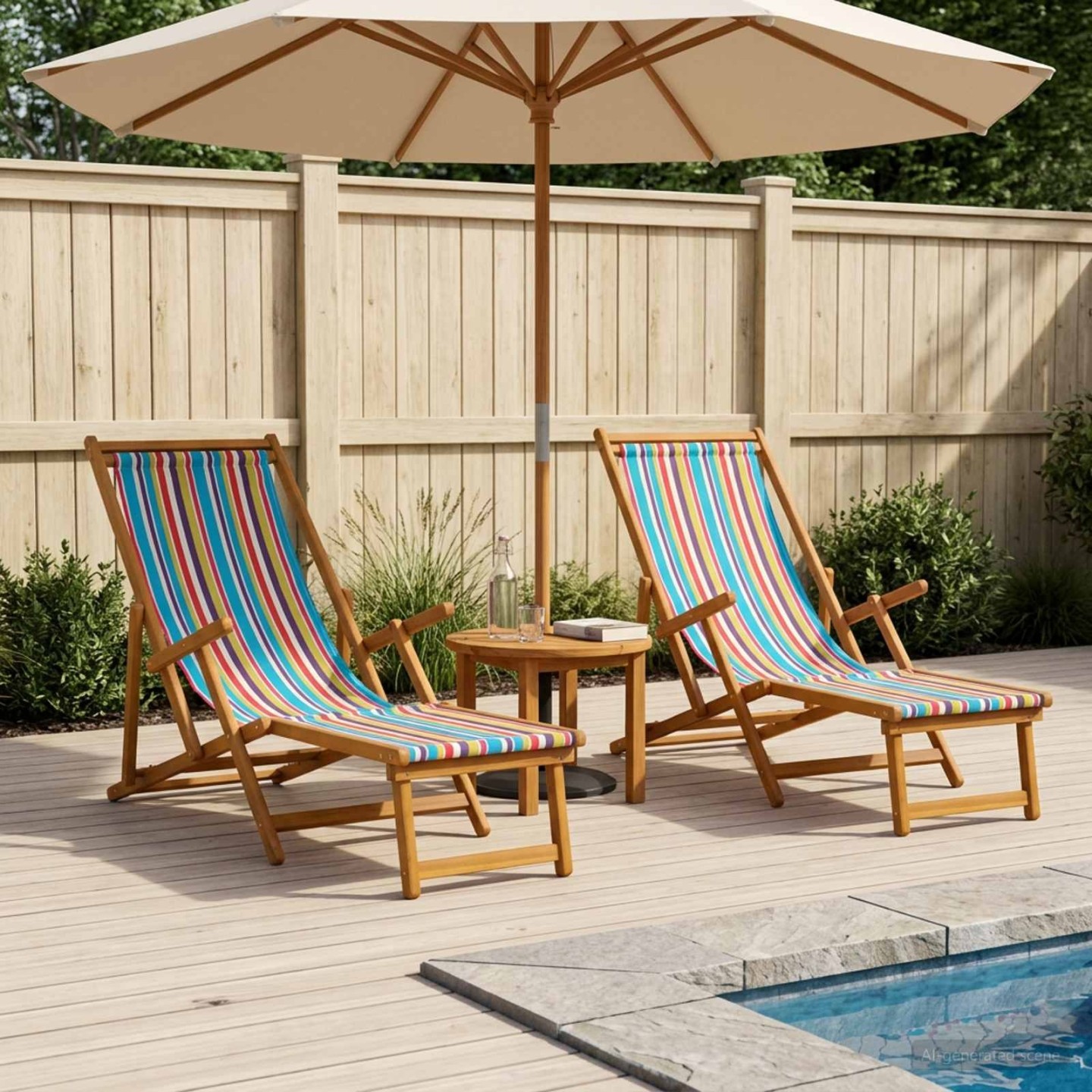 Chaise longue pliante 2 pcs 3 Position Bois d'eucalyptus massif