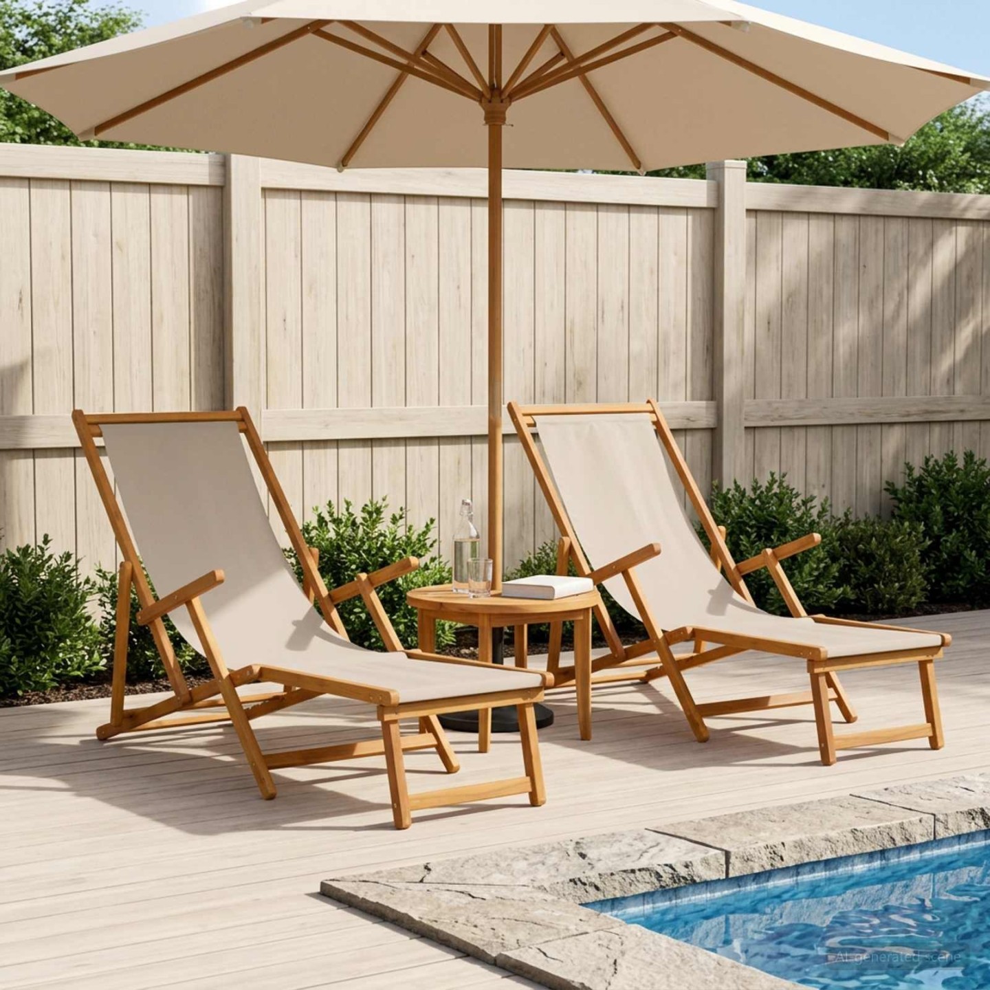 Chaise longue pliante 2 pcs 3 Position Bois d'eucalyptus massif