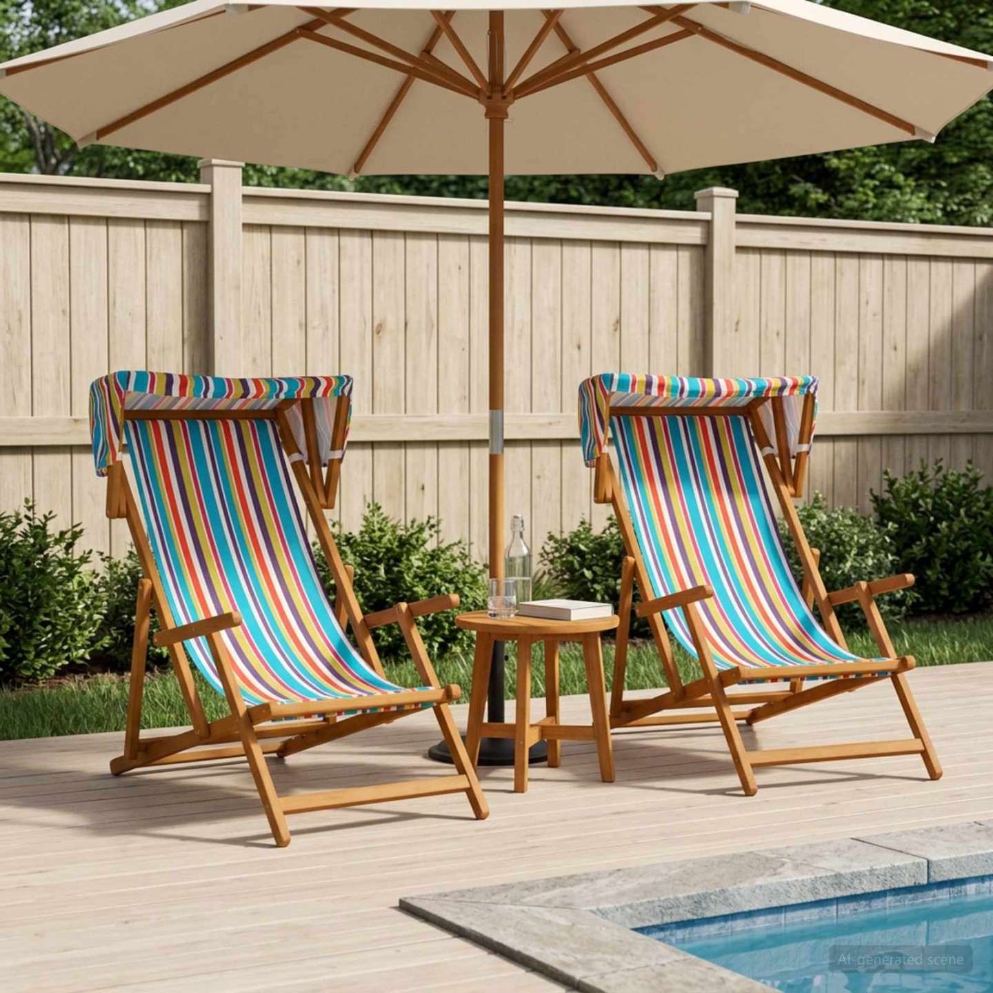 Chaise Longue 2 pcs 3 Position Bois d'eucalyptus massif