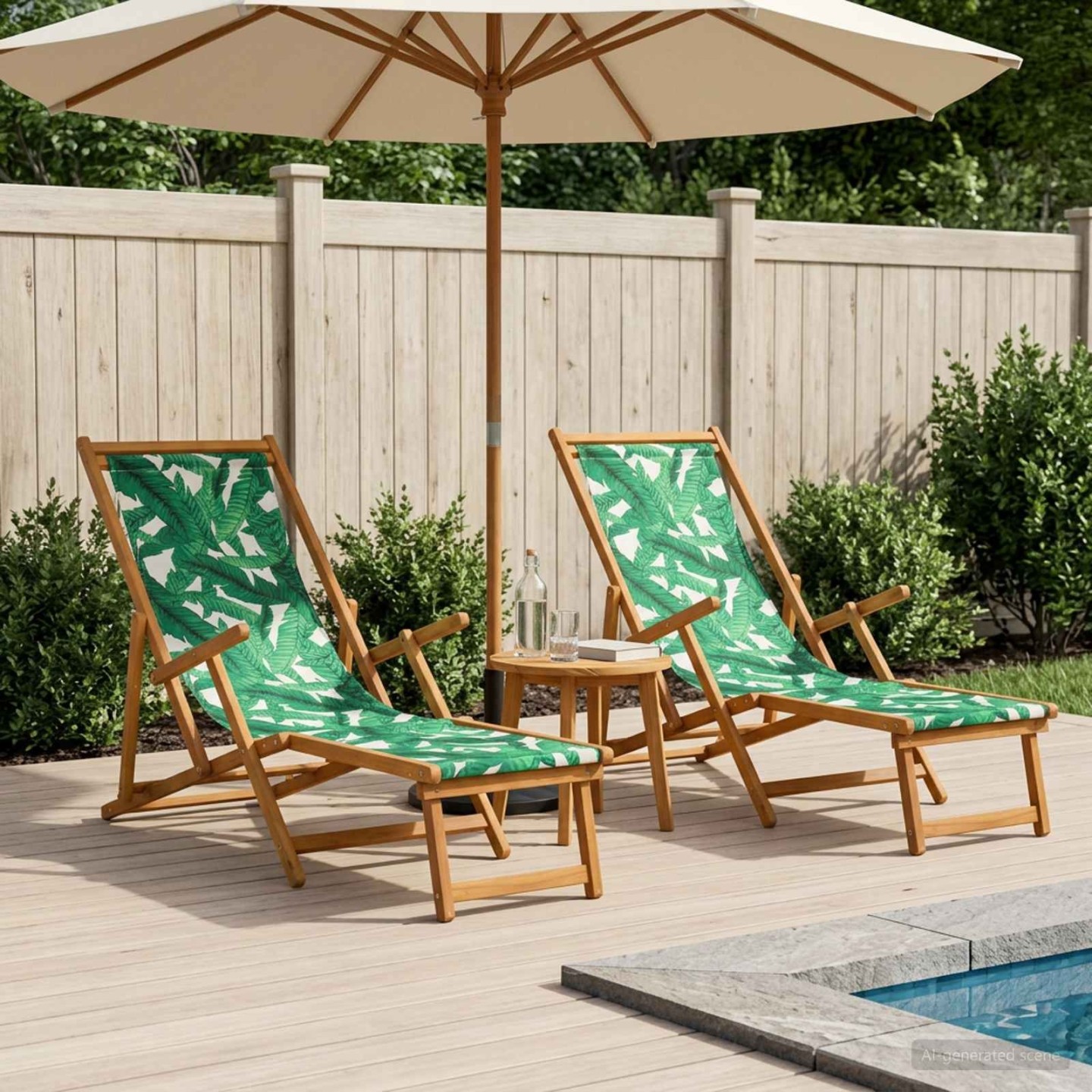 Chaise longue pliante 2 pcs 3 Position Bois d'eucalyptus massif