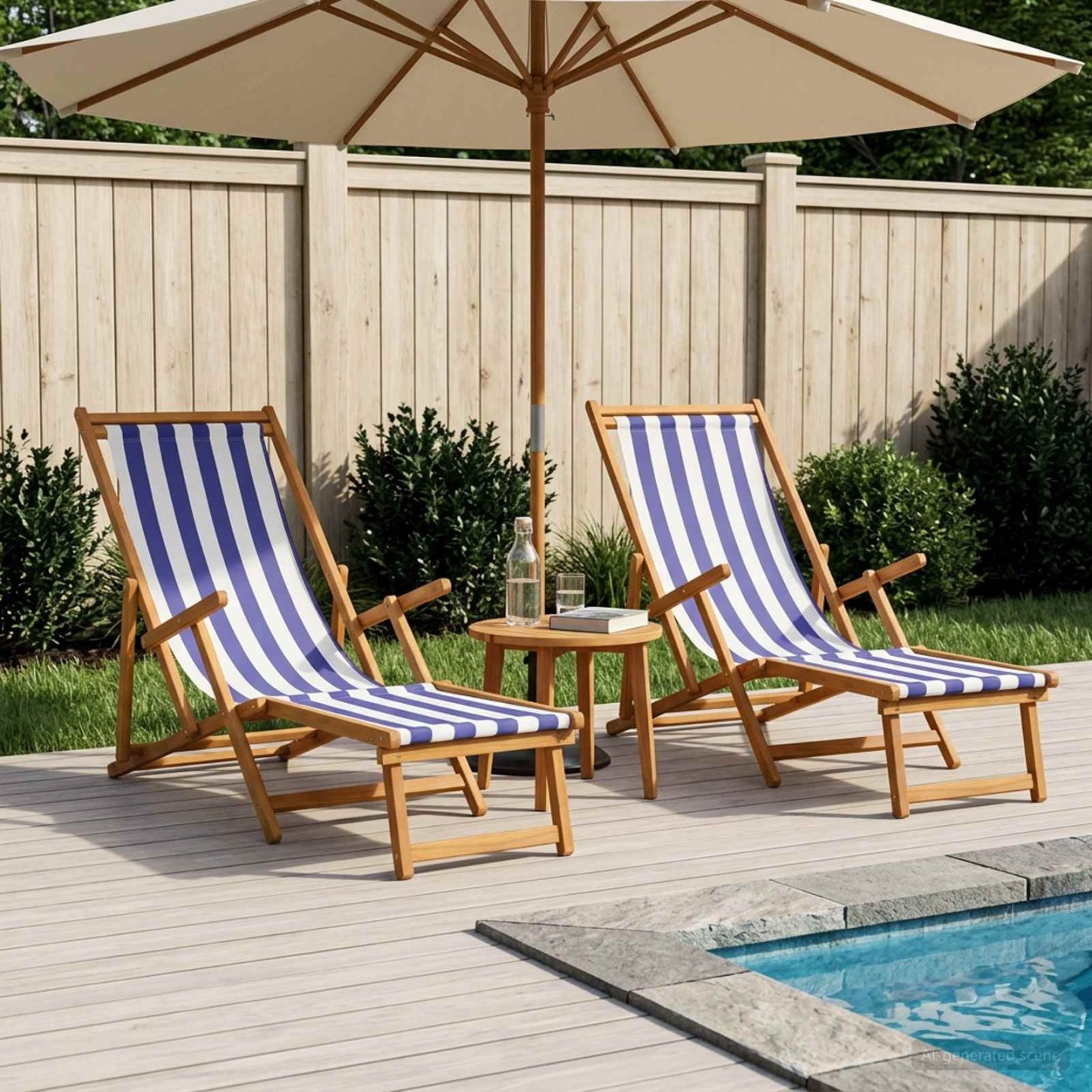 Chaise longue pliante 2 pcs 3 Position Bois d'eucalyptus massif