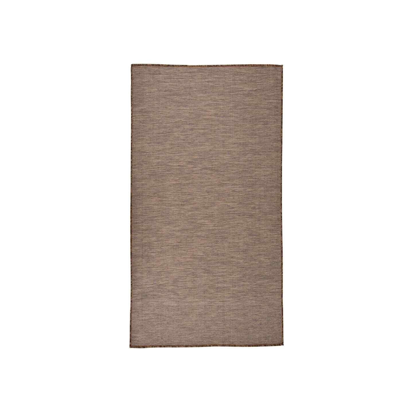 Tapis à tissage plat d'extérieur 80x150 cm Marron