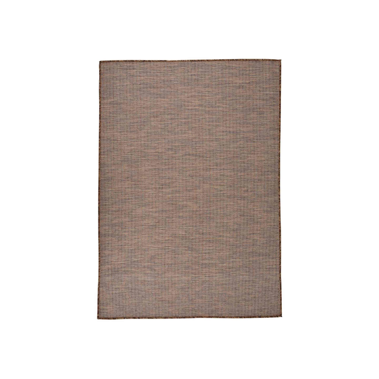 Tapis à tissage plat d'extérieur 160x230 cm Marron