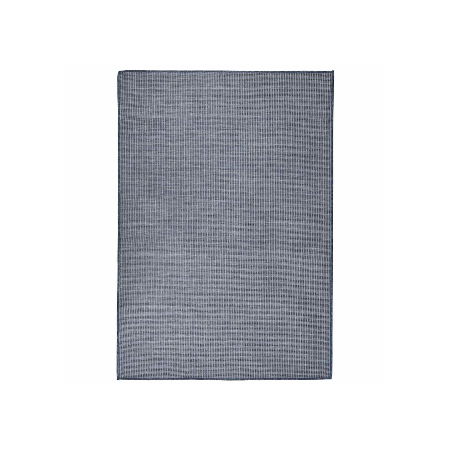 Tapis à tissage plat d'extérieur 140x200 cm Bleu