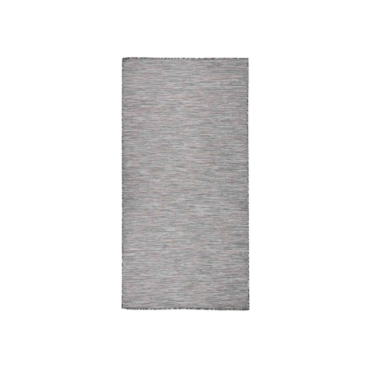 Tapis à tissage plat d'extérieur 100x200 cm Marron et bleu