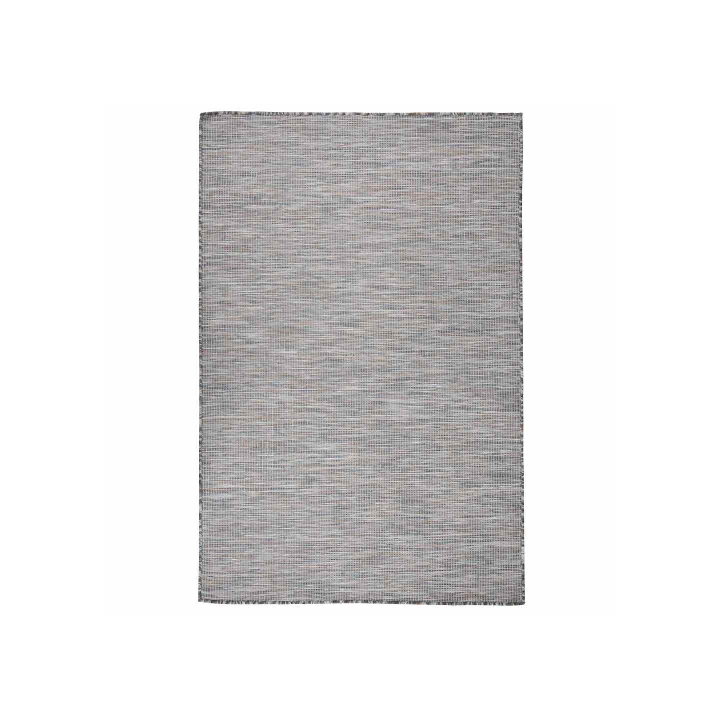 Tapis à tissage plat d'extérieur 120x170 cm Marron et bleu