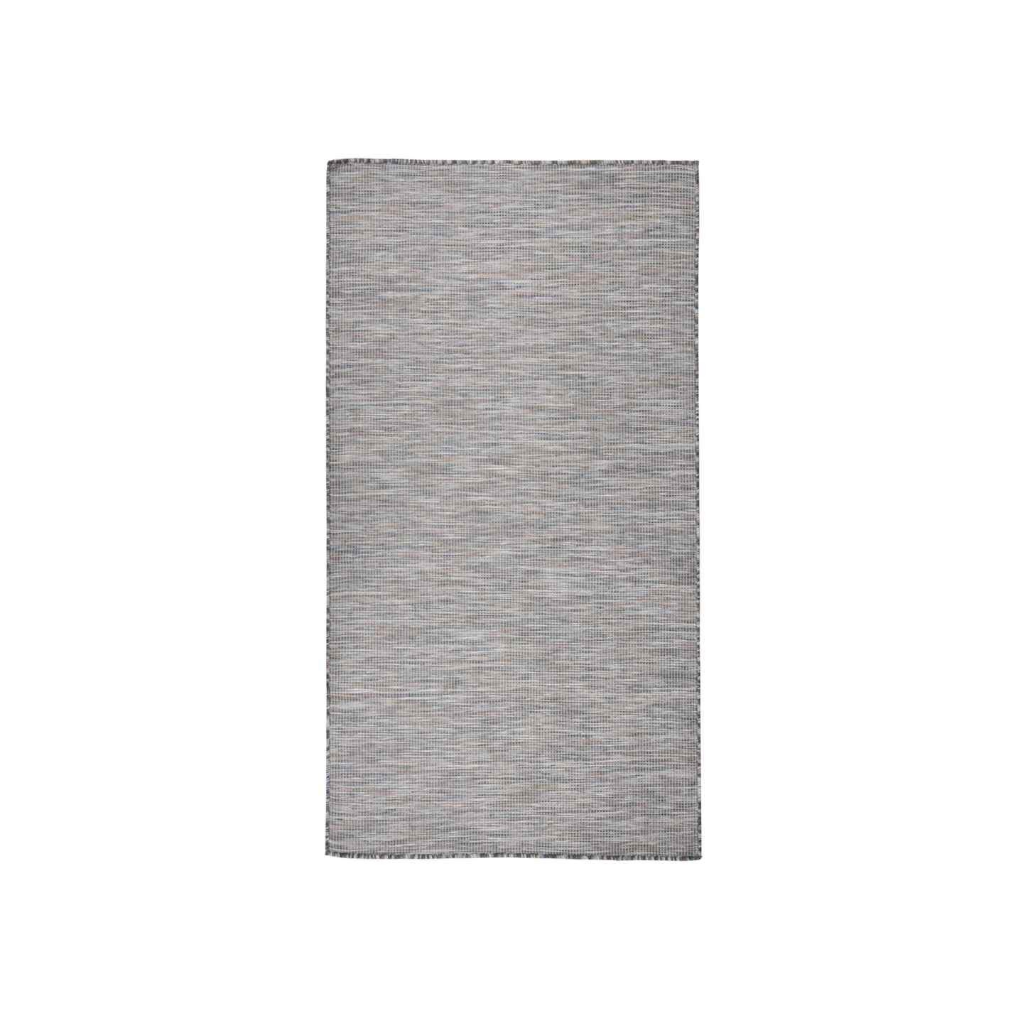 Tapis à tissage plat d'extérieur 80x150 cm Marron et bleu
