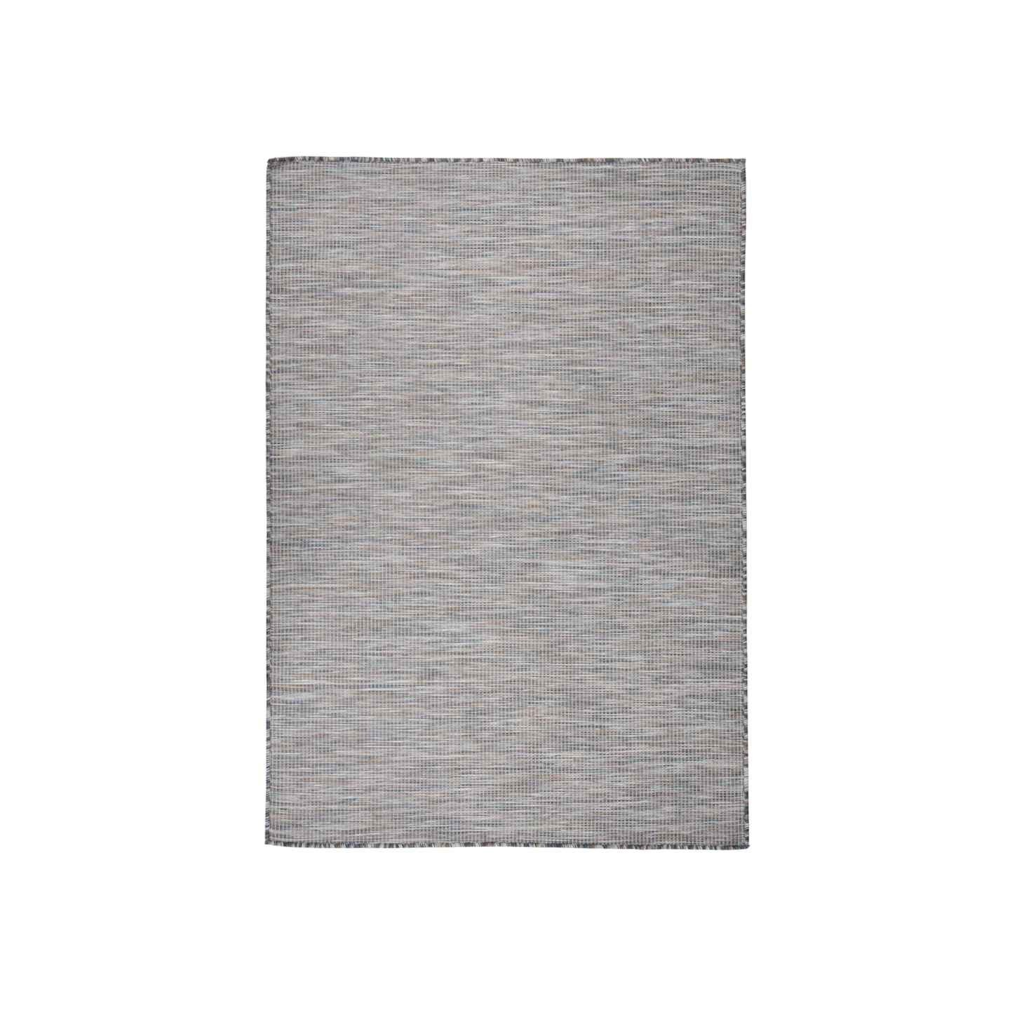Tapis à tissage plat d'extérieur 160x230 cm Marron et bleu