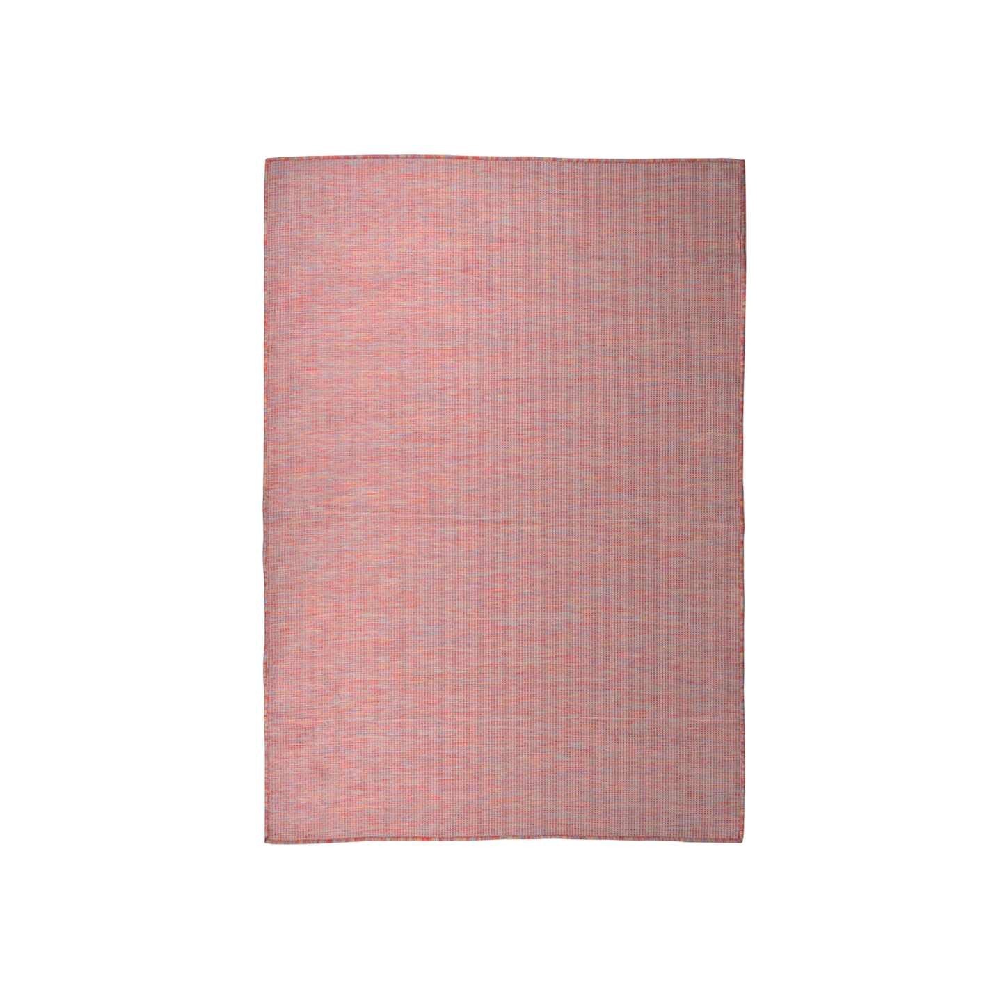 Tapis à tissage plat d'extérieur 160x230 cm Rouge