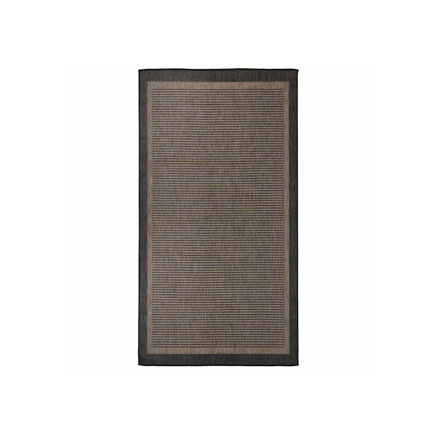 Tapis à tissage plat d'extérieur 80x150 cm Marron foncé