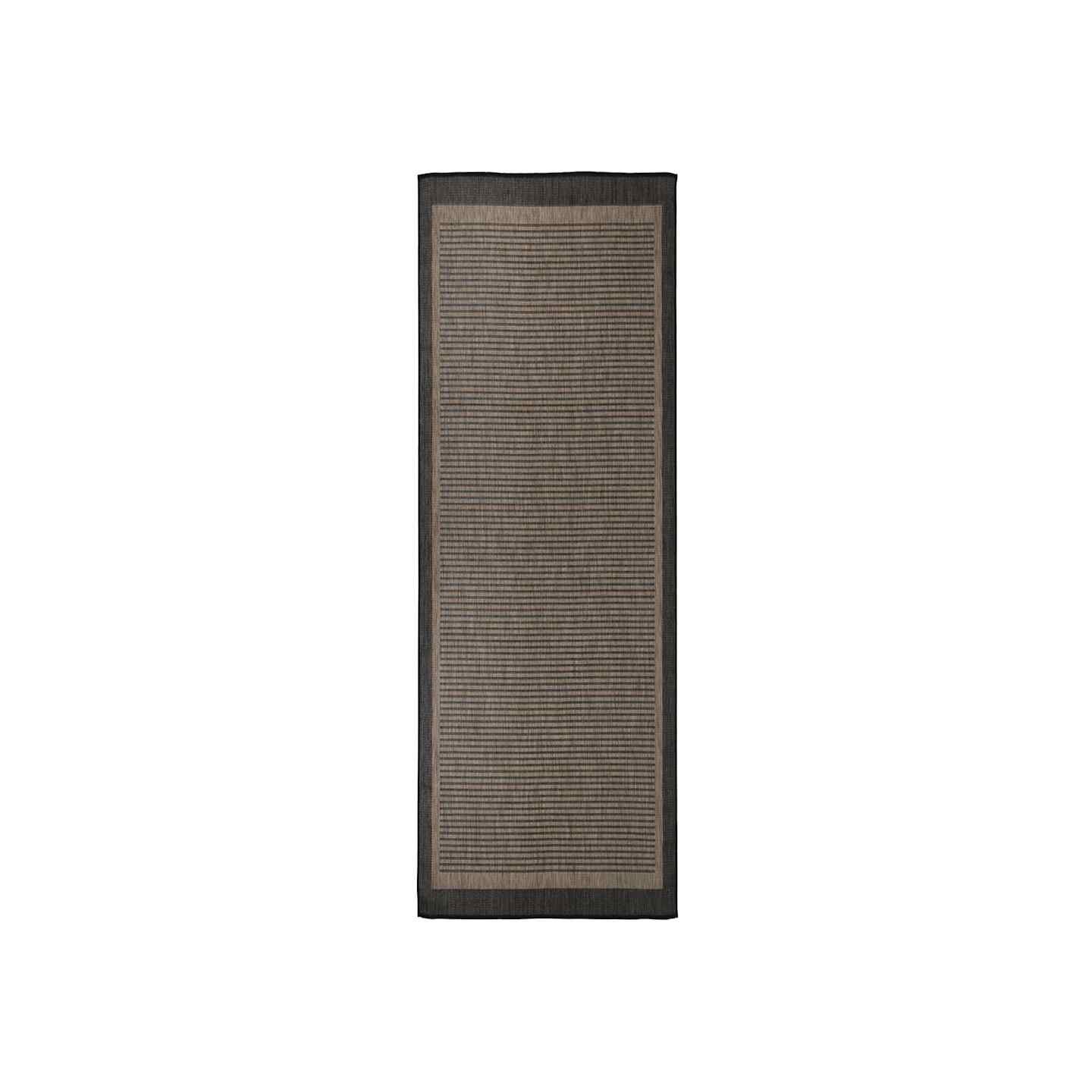Tapis à tissage plat d'extérieur 80x250 cm Marron foncé