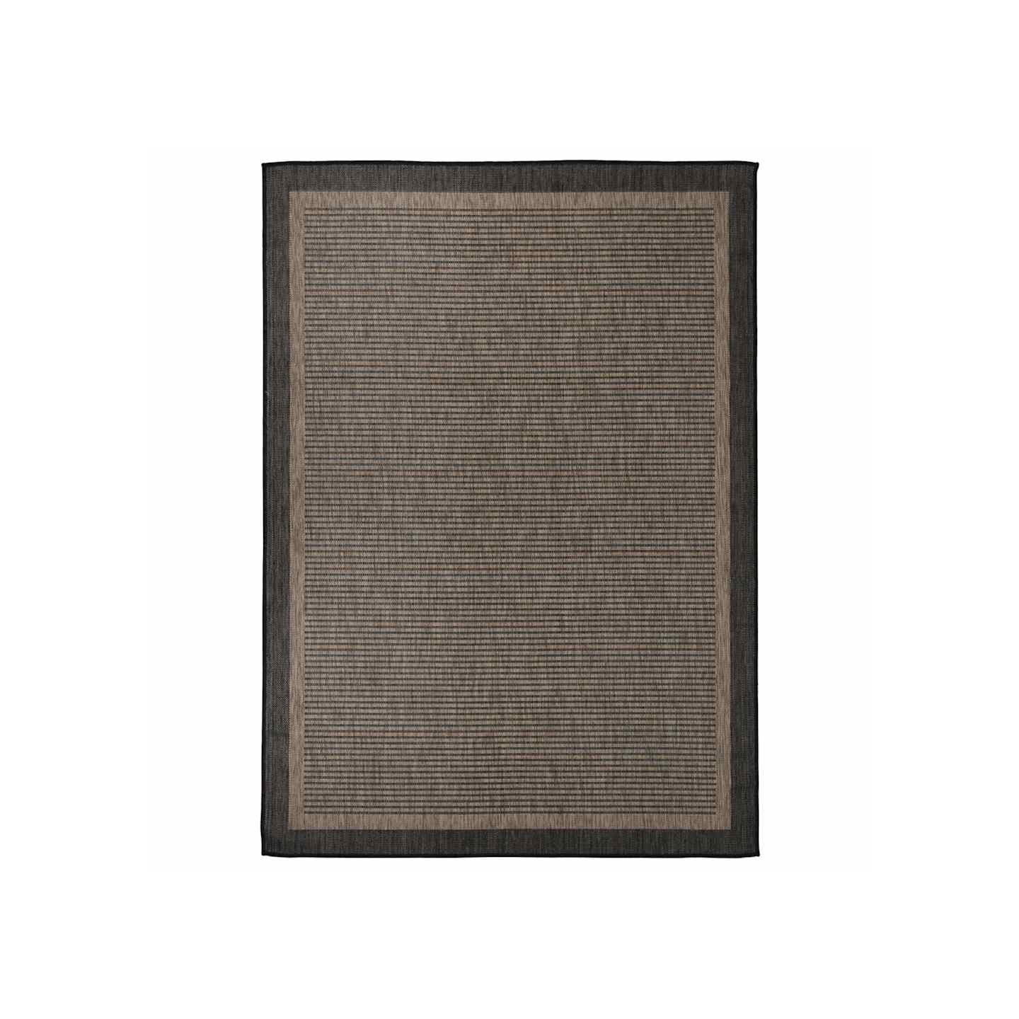 Tapis à tissage plat d'extérieur 120x170 cm Marron foncé