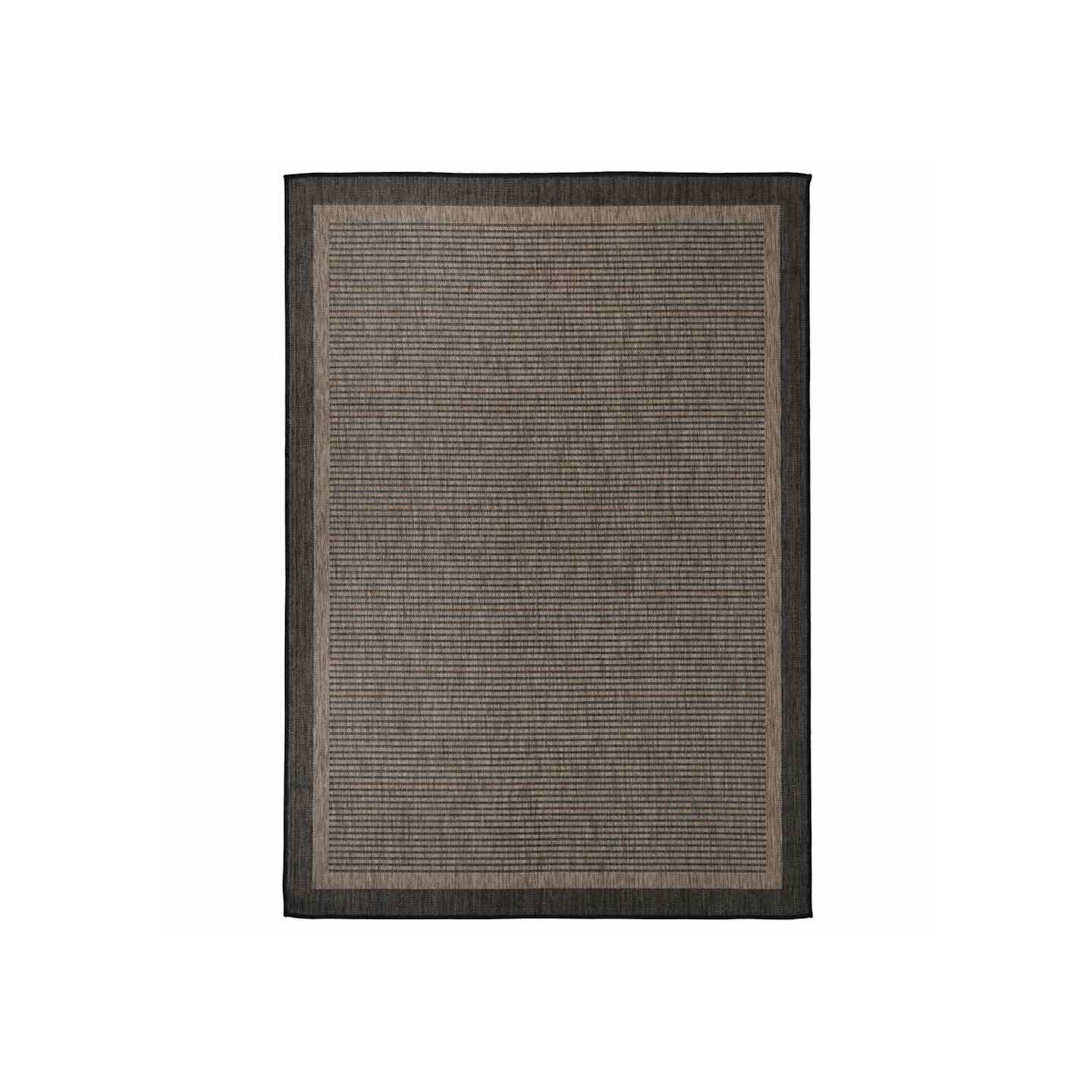 Tapis à tissage plat d'extérieur 140x200 cm Marron foncé