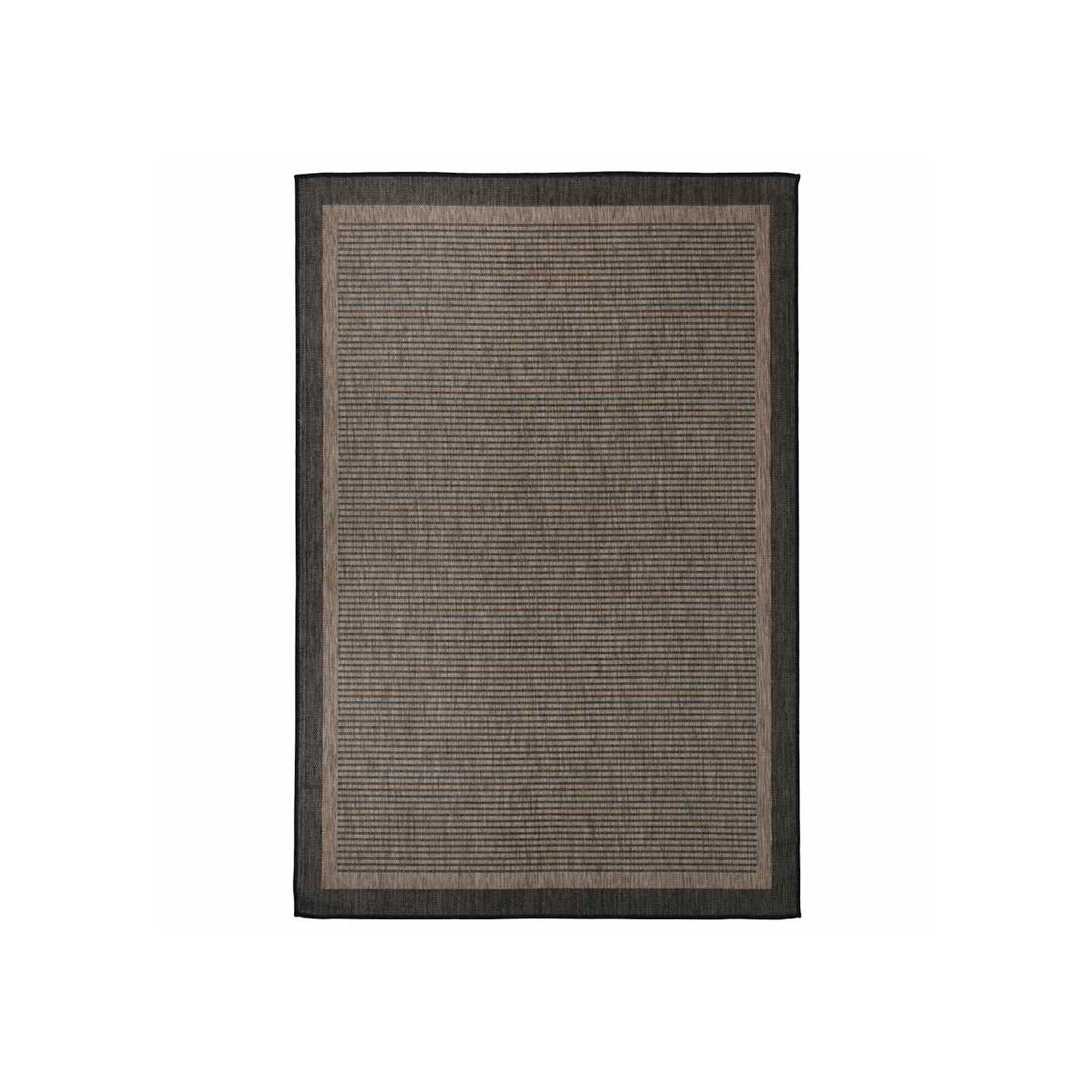 Tapis à tissage plat d'extérieur 160x230 cm Marron foncé