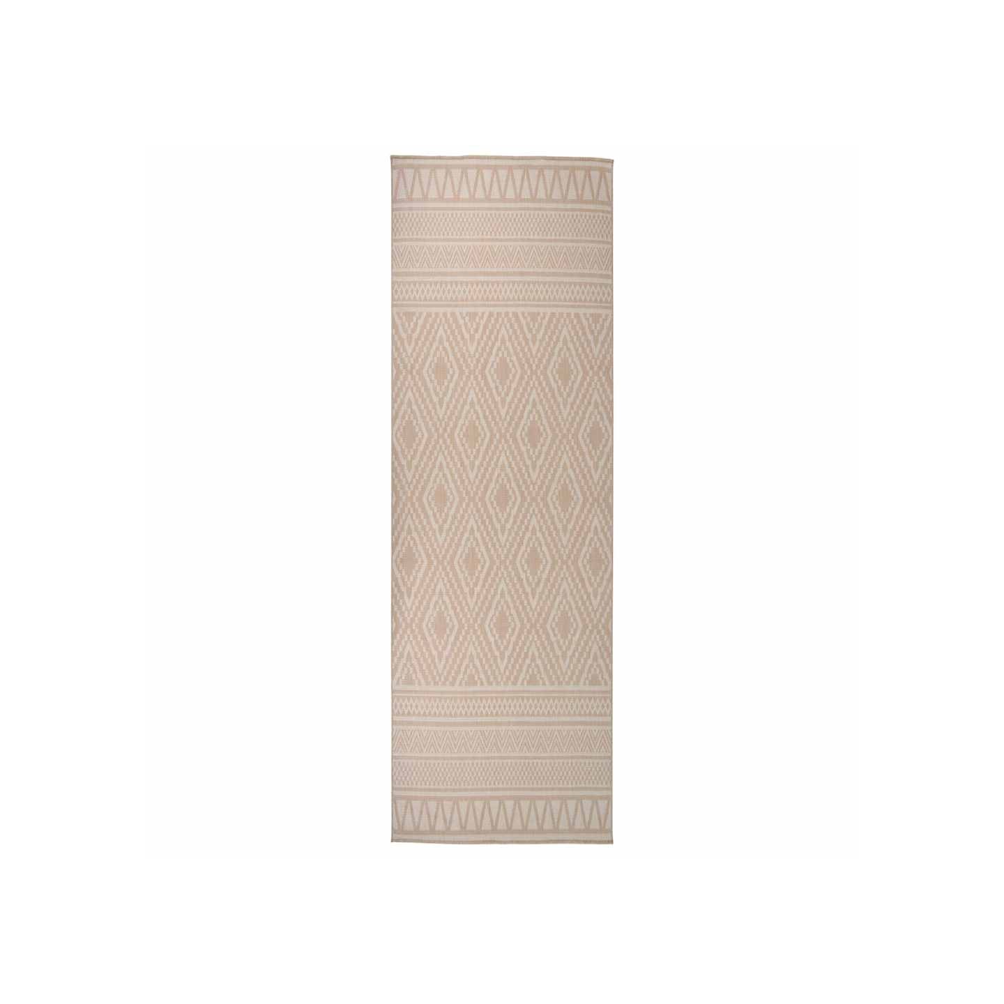 Tapis à tissage plat d'extérieur 80x250 cm Rayures brunes