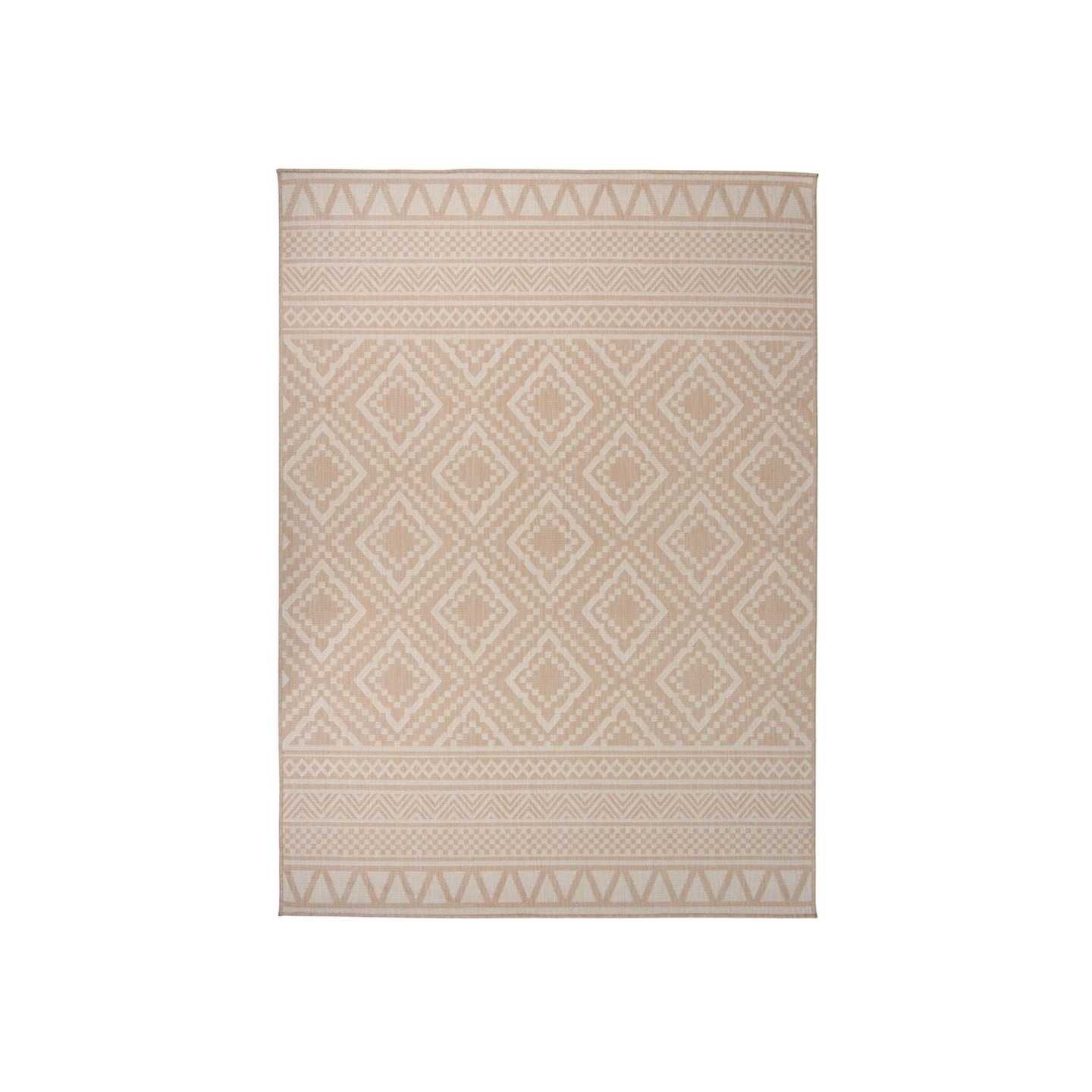 Tapis à tissage plat d'extérieur 200x280 cm Rayures brunes