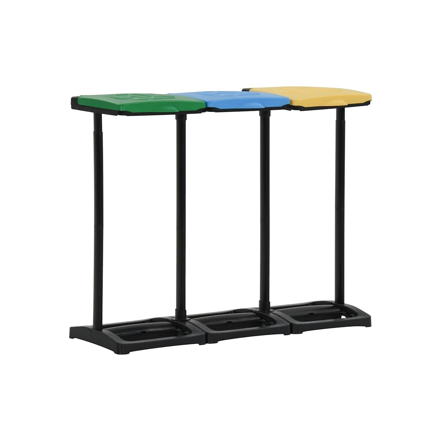 Supports avec couvercle pour sacs poubelle 240-330 L PP