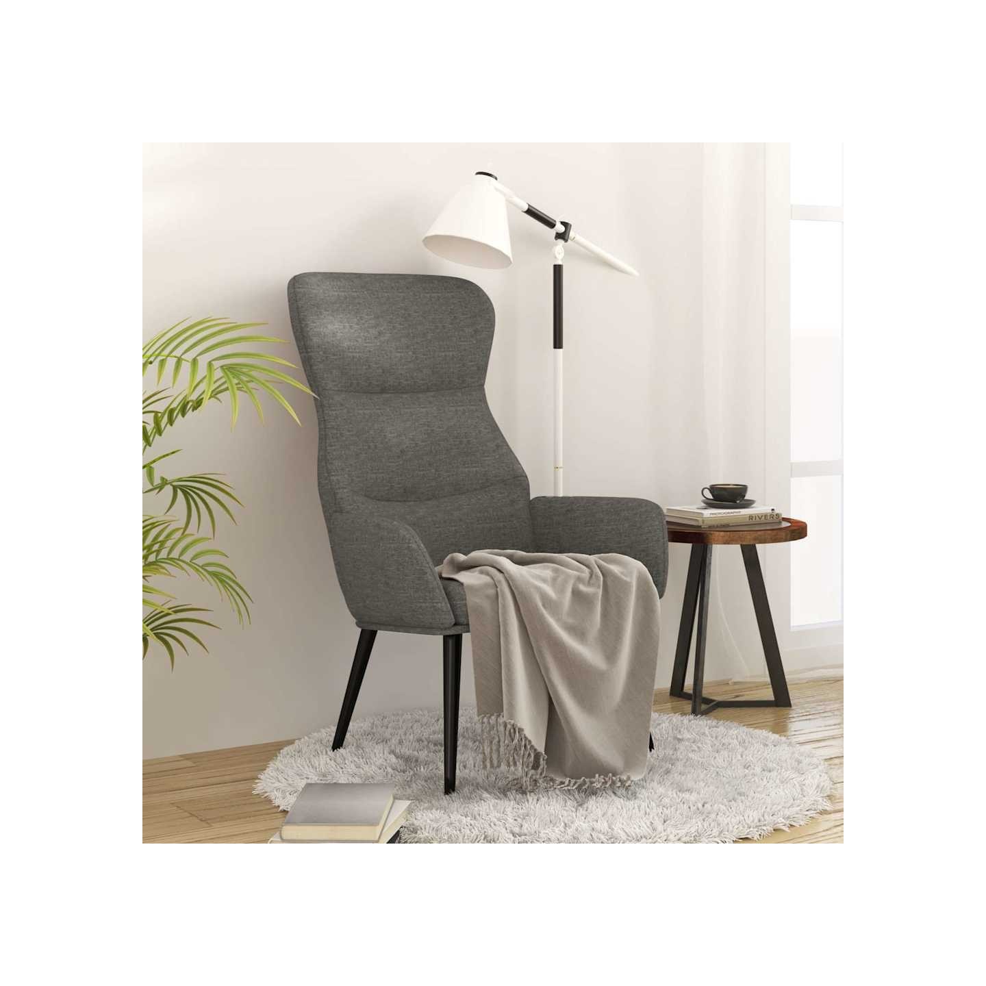 Chaise de relaxation Gris clair Tissu