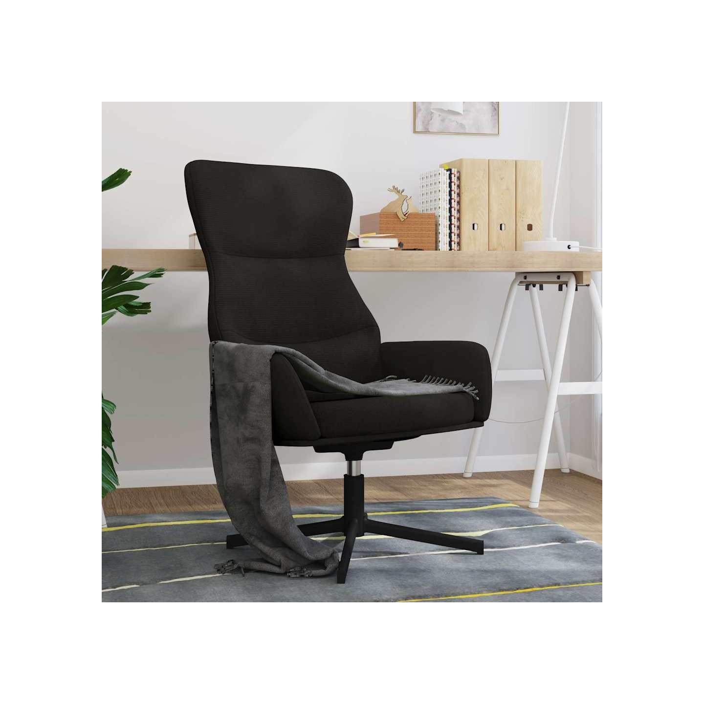 Chaise de relaxation Noir Velours