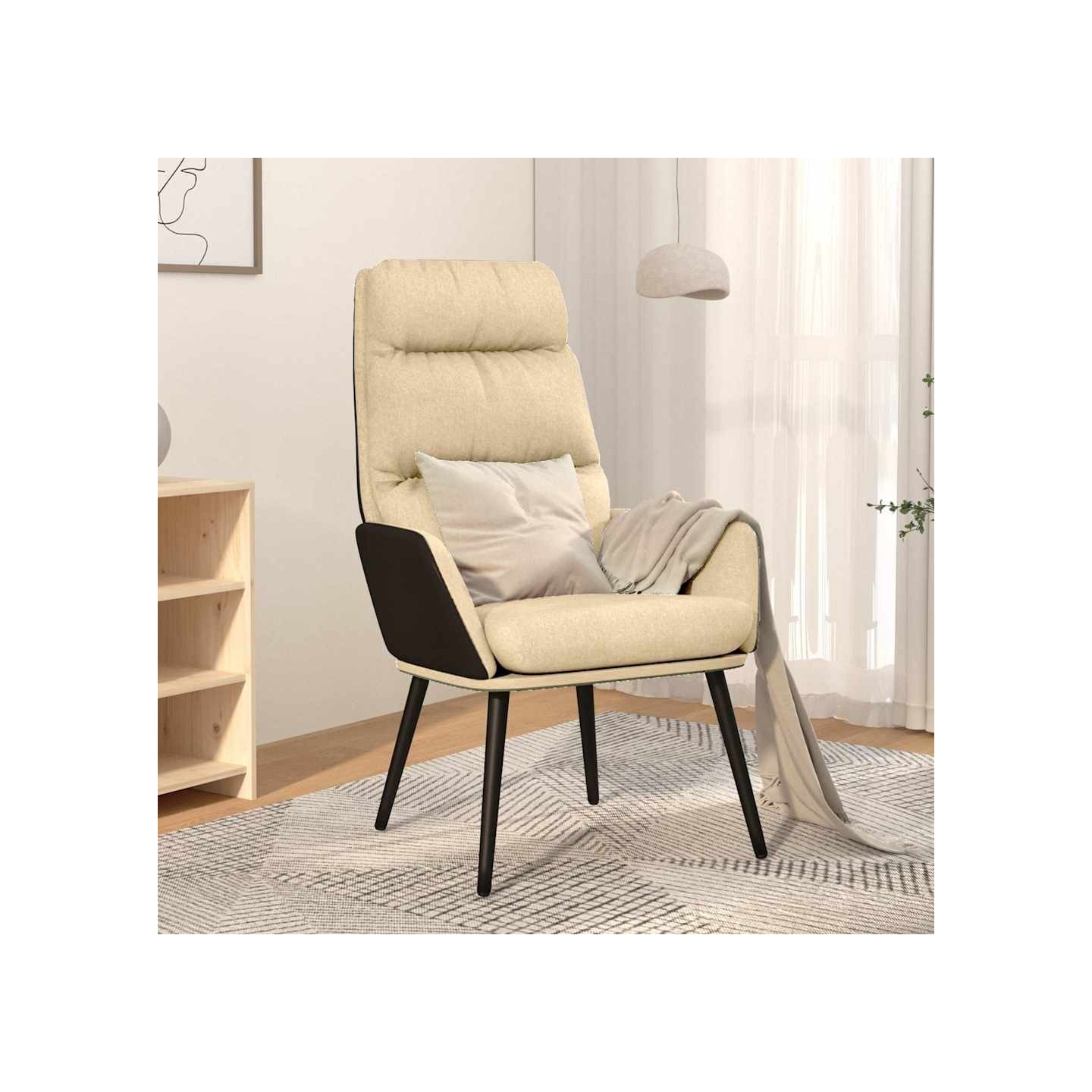 Chaise de relaxation Crème Tissu