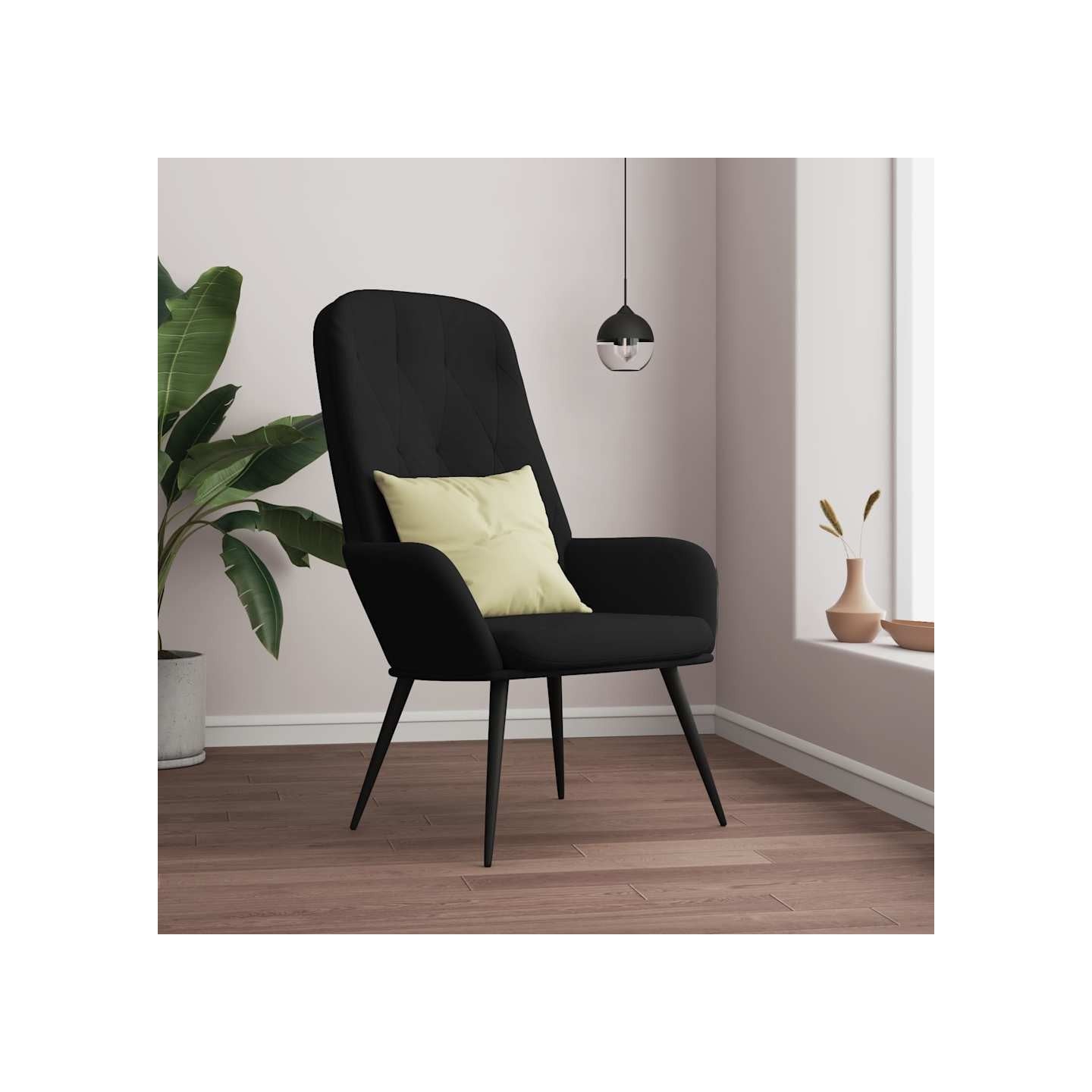 Chaise de relaxation Noir Velours