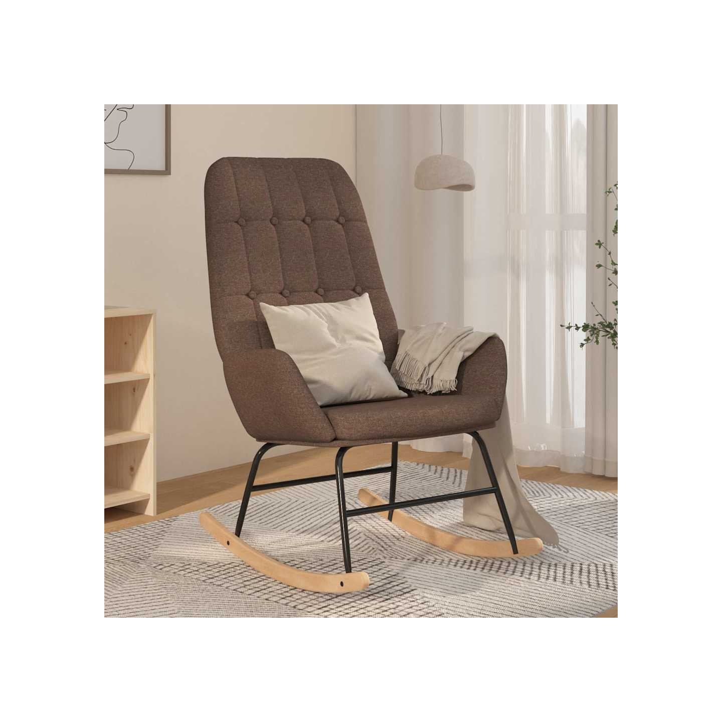Chaise à bascule Taupe Tissu