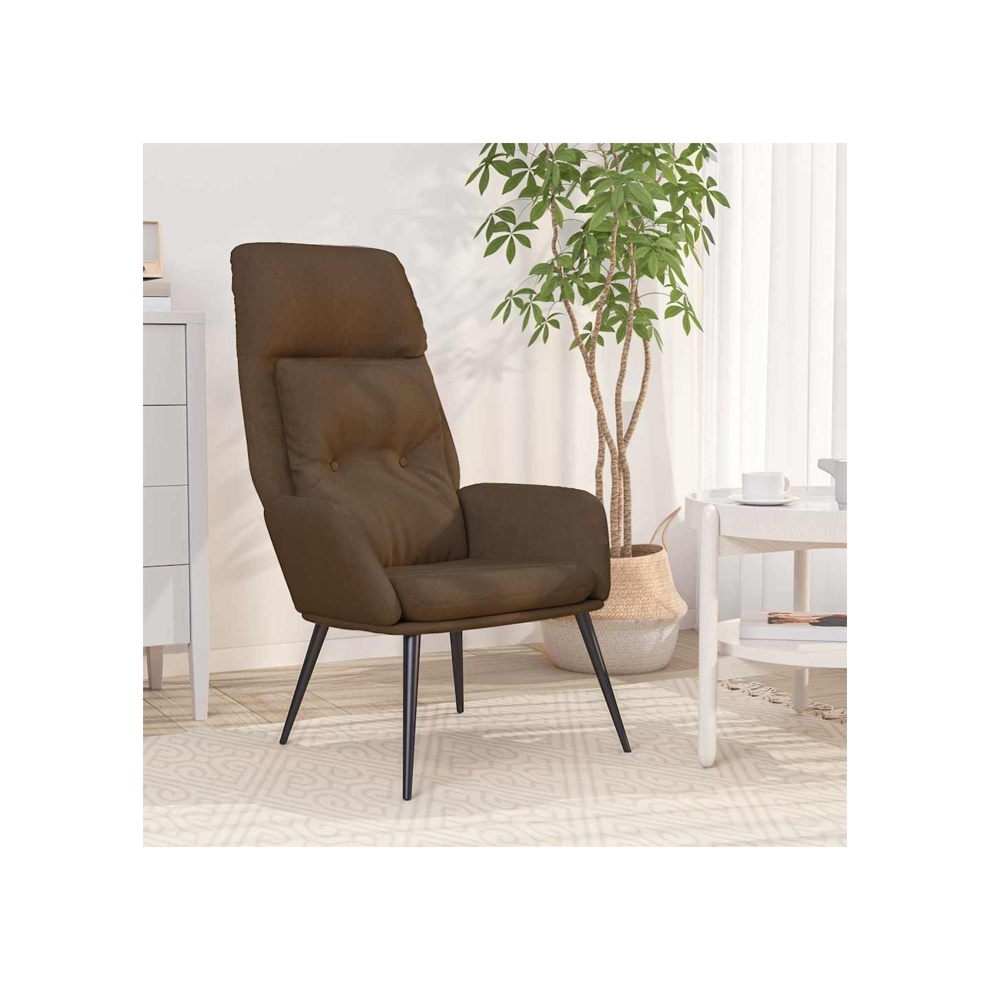 Chaise de relaxation Marron Similicuir daim