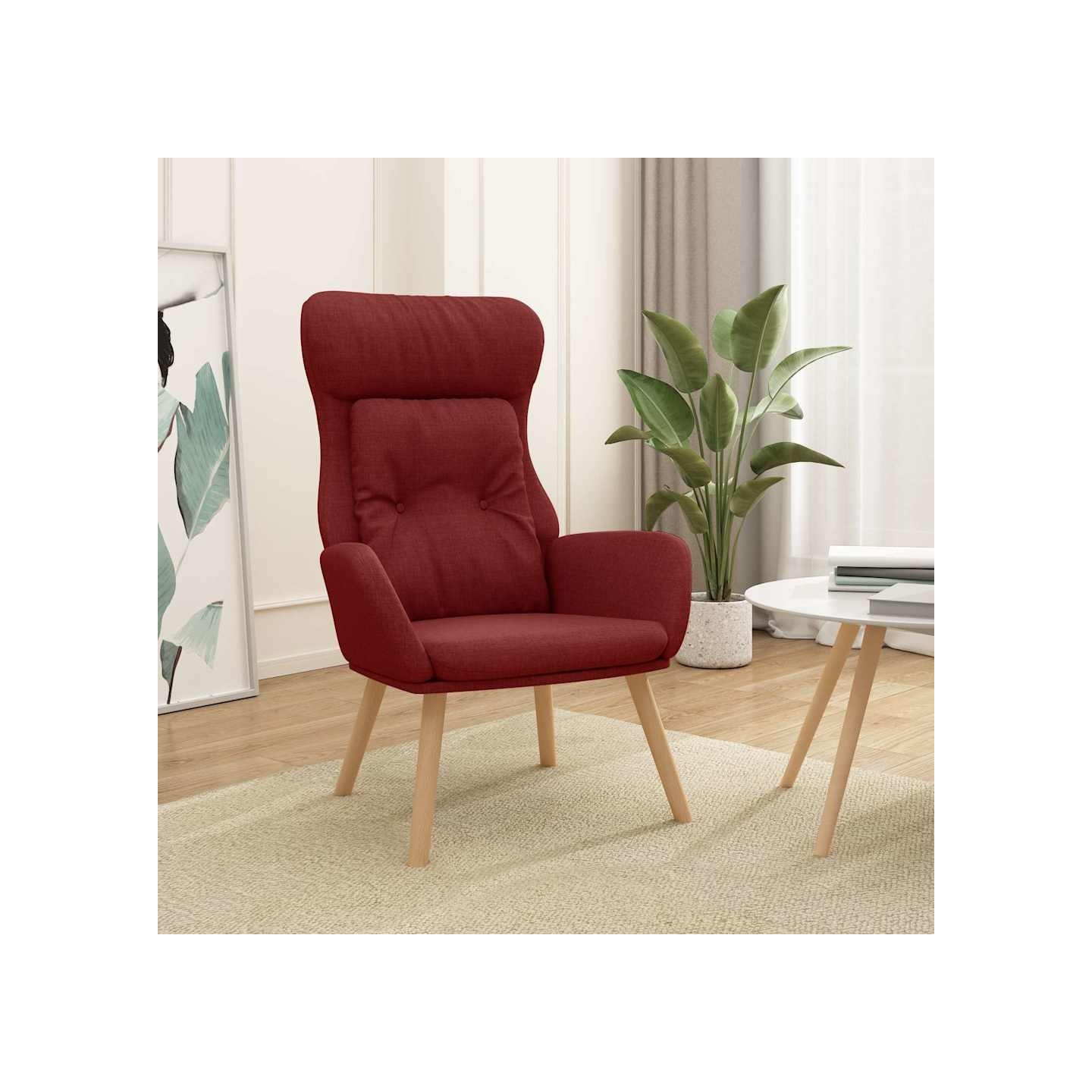 Chaise de relaxation Rouge bordeaux Tissu