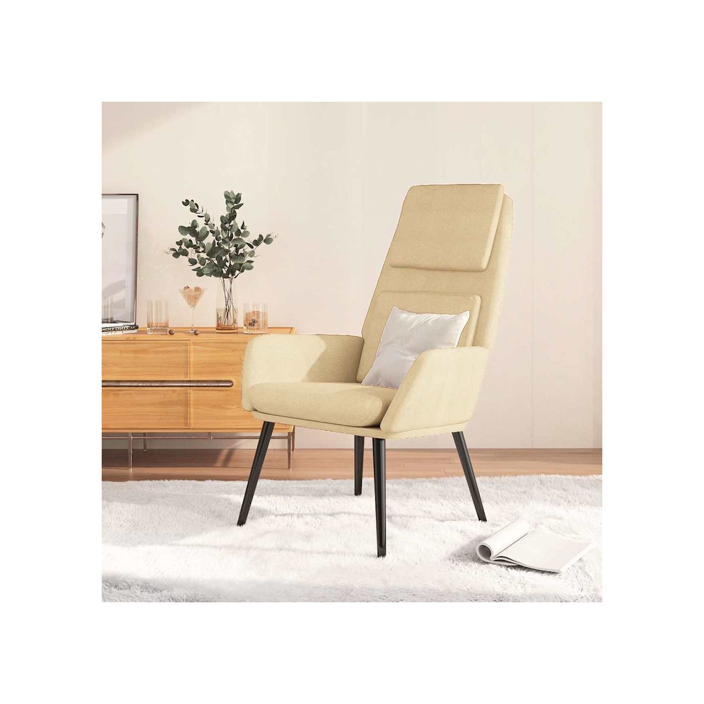 Chaise de relaxation Crème Tissu