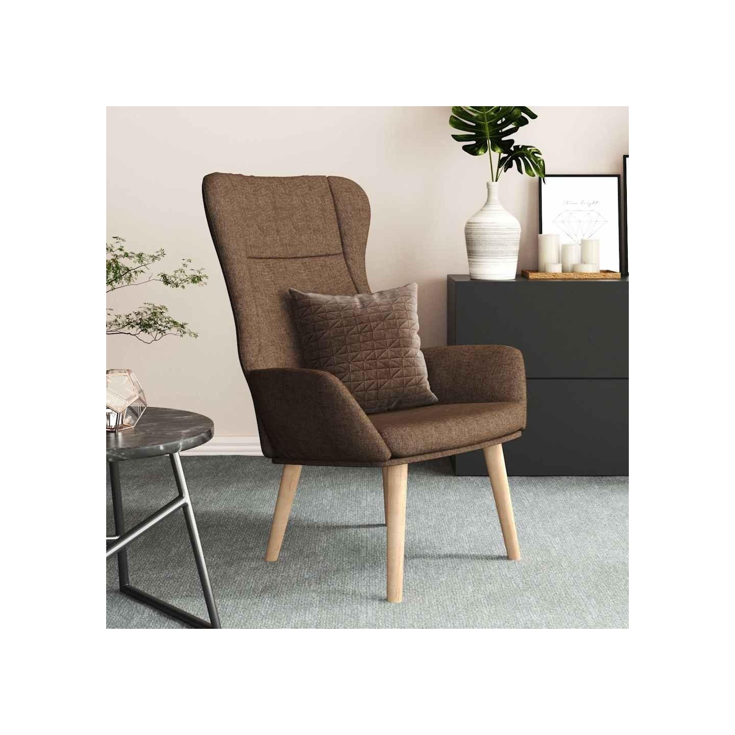 Chaise de relaxation Marron Tissu