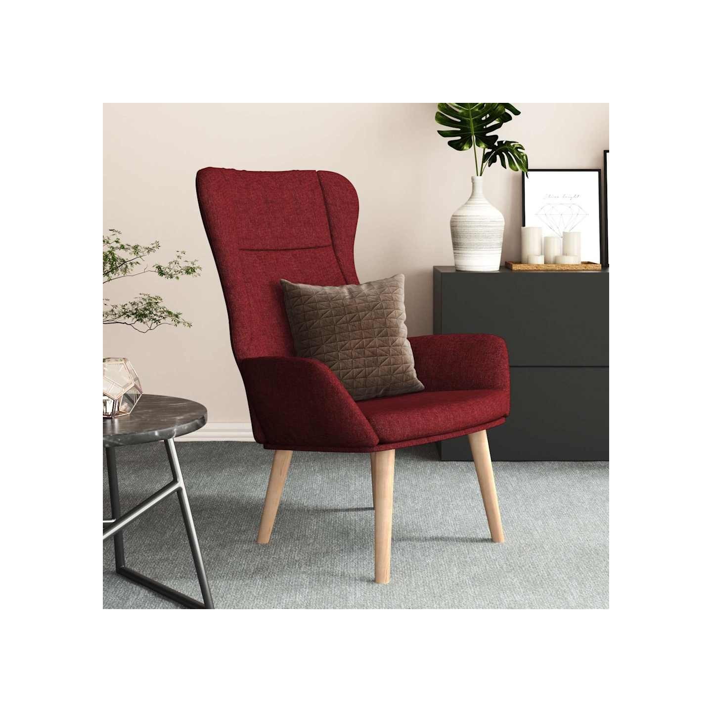Chaise de relaxation Rouge bordeaux Tissu