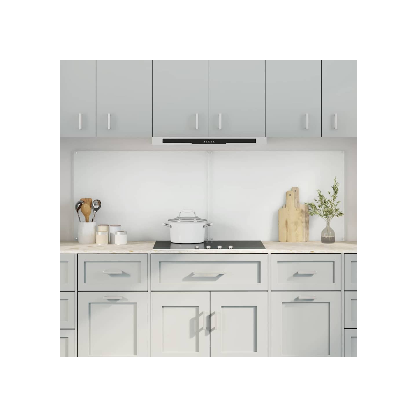 Crédence de cuisine 2 pc Transparent 90 x 60 cm verre trempé