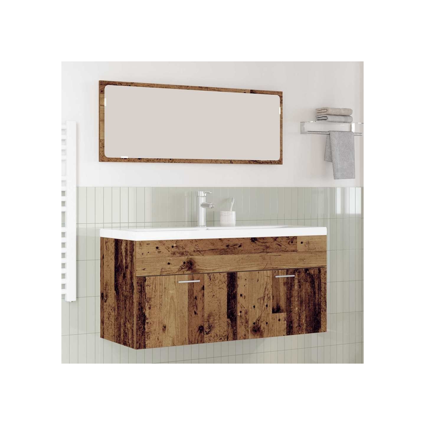 Armoire de salle de bain Bois ancien 100 x 38,5 x 46 cm