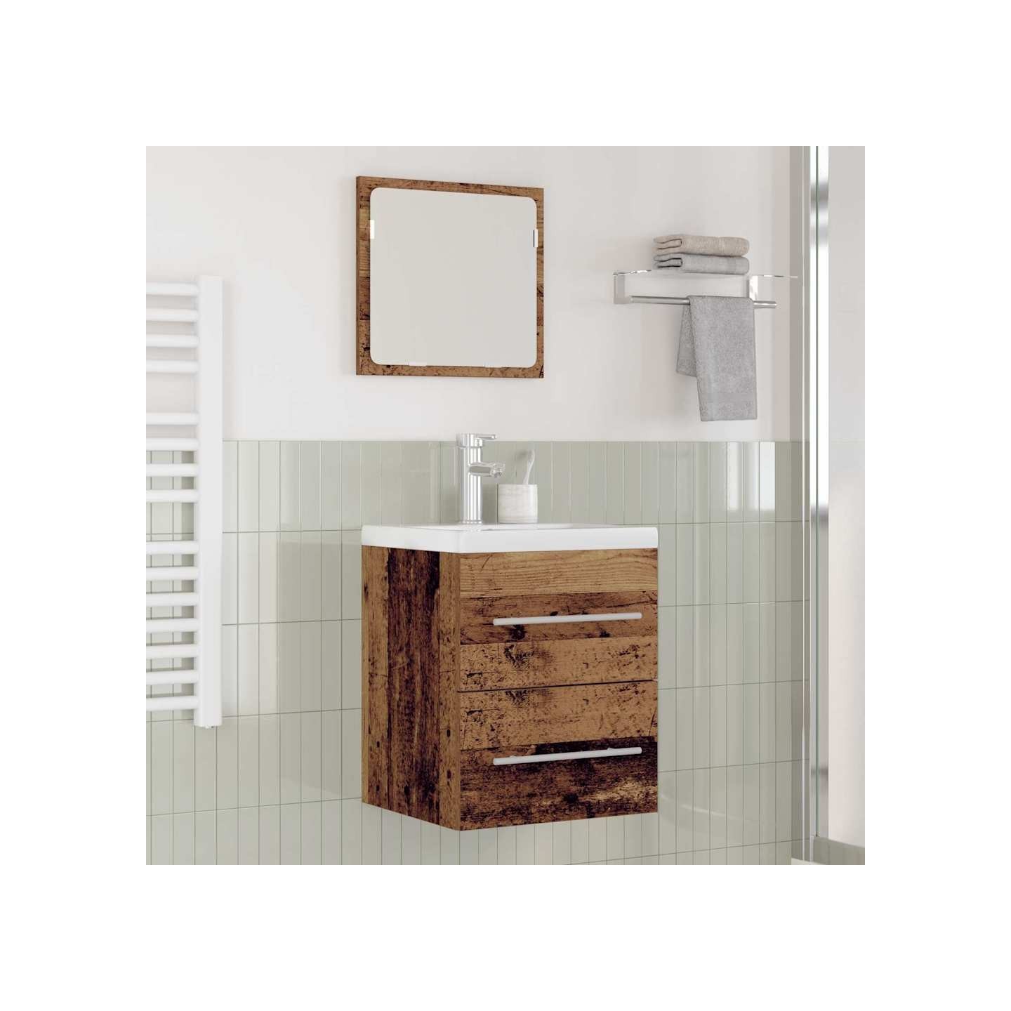 Meuble de Lavabo de Salle de Bain Marron 42 x 39 x 52 cm